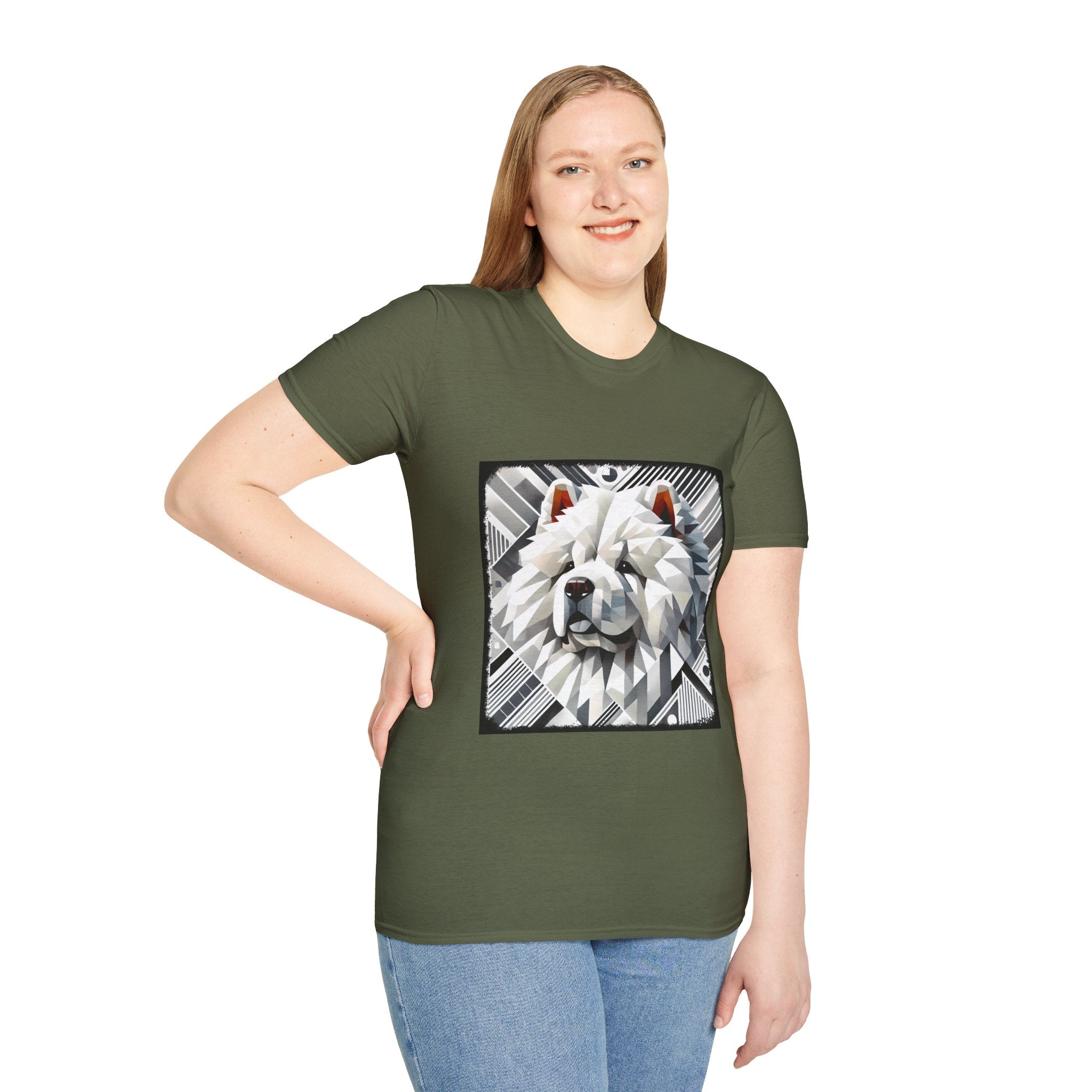 Chow Chow Snow Geometric | Unisex Dog T-Shirt