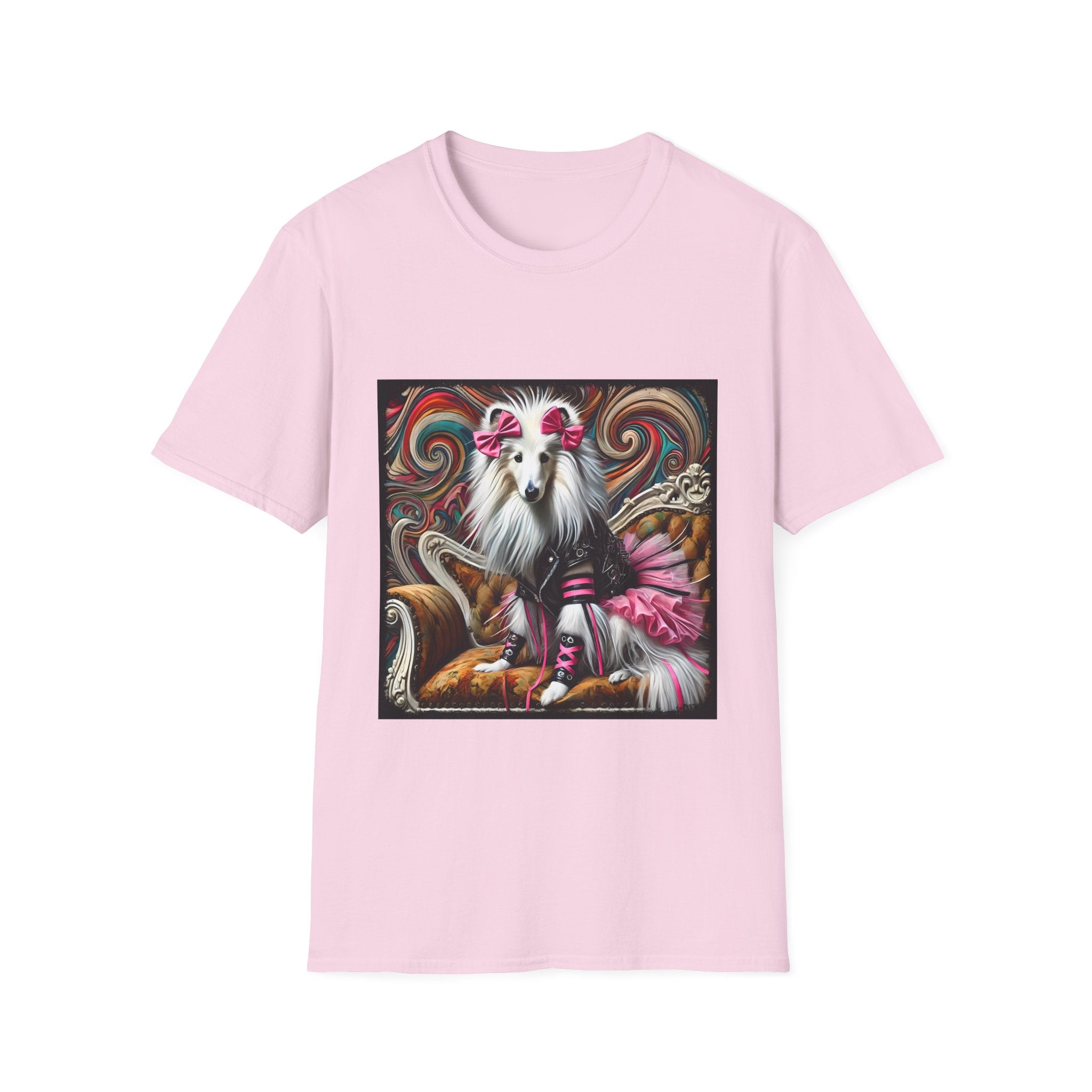Collie Pink Rocker | Unisex Dog T-Shirt