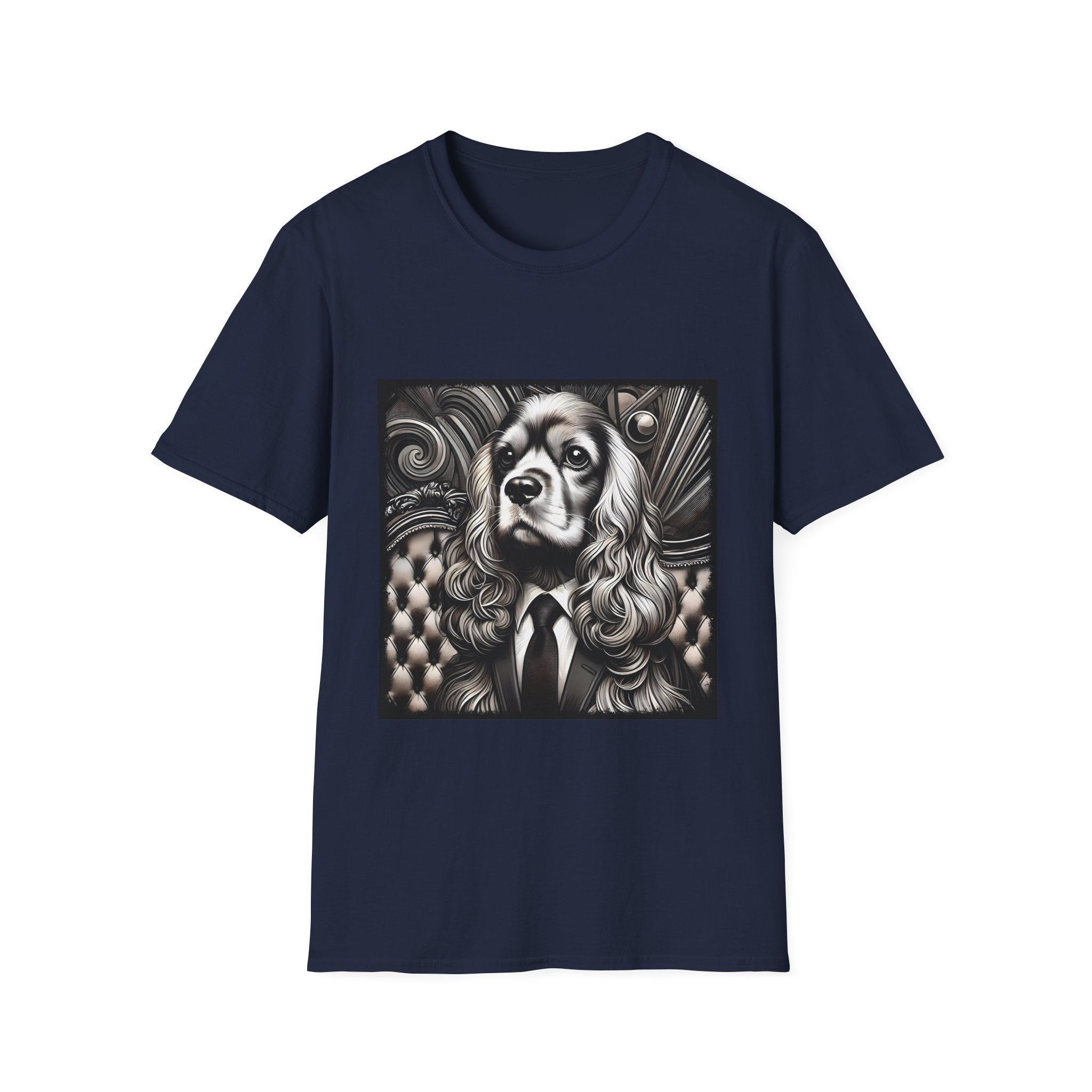 Cocker Spaniel B&W Gentleman | Unisex Dog T-Shirt