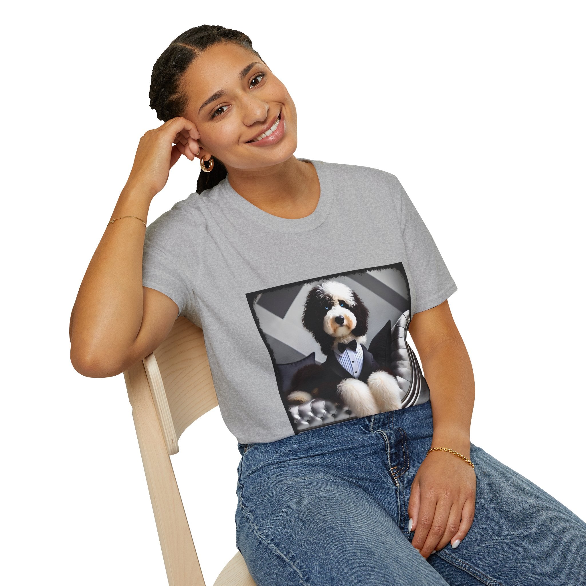 Sheepadoodle Distinguished Gent | Unisex Dog T-Shirt