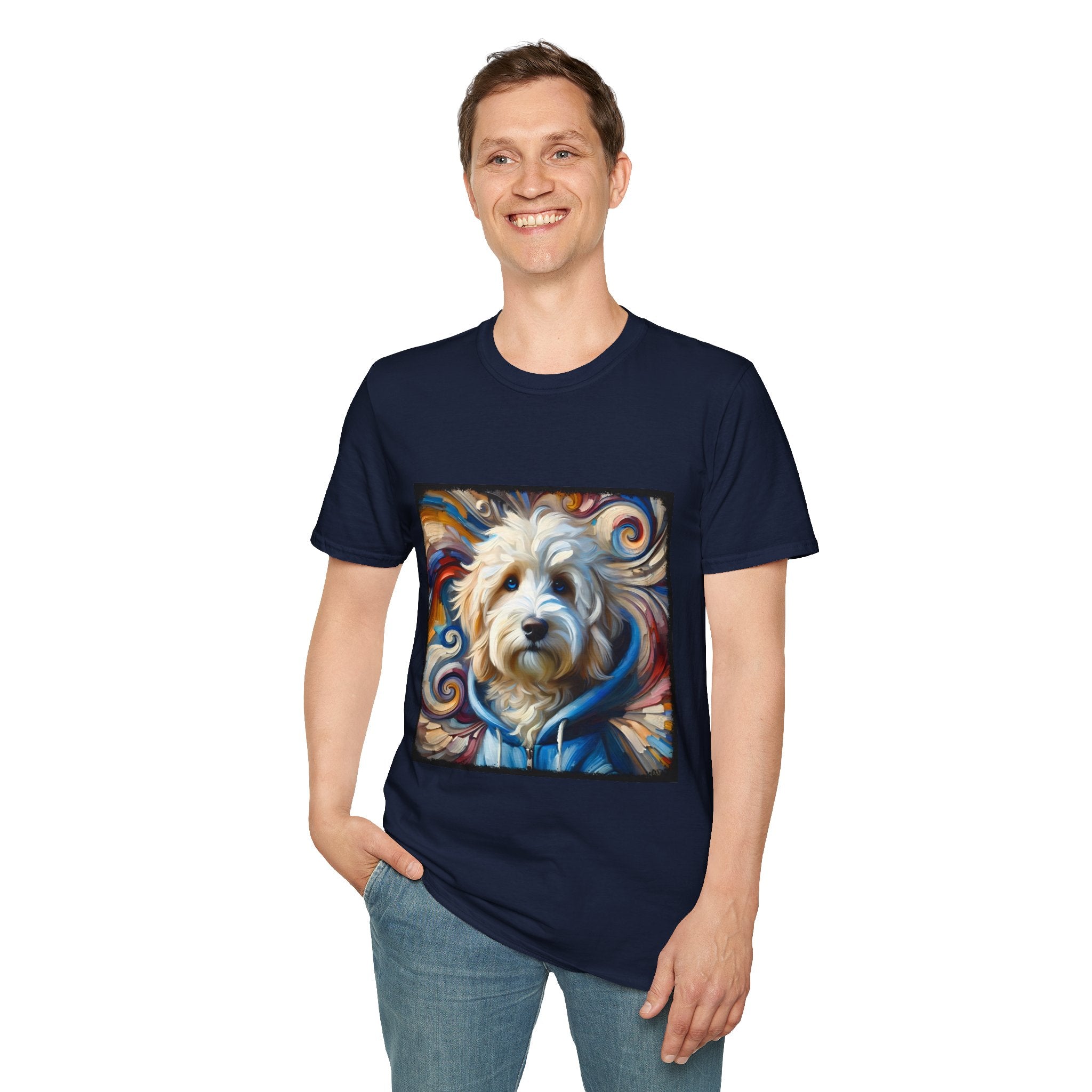 Sheepadoodle Blue Hoodie Swirl | Unisex Dog T-Shirt