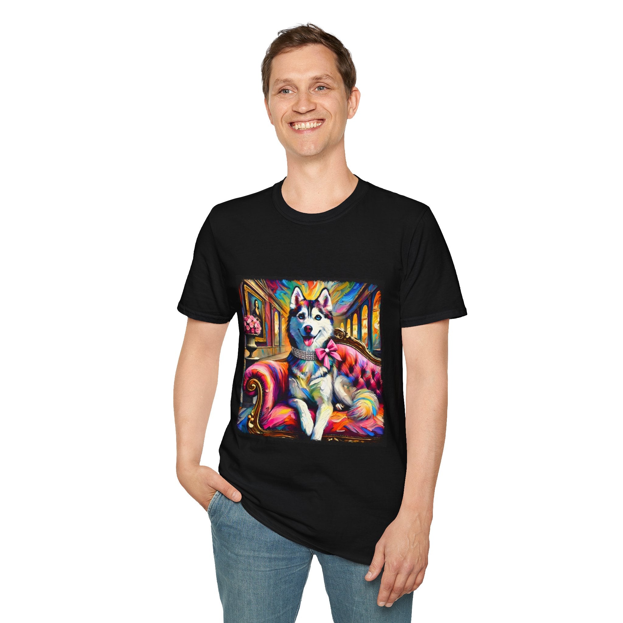 Siberian Husky Pink Princess Classic | Unisex Dog T-Shirt