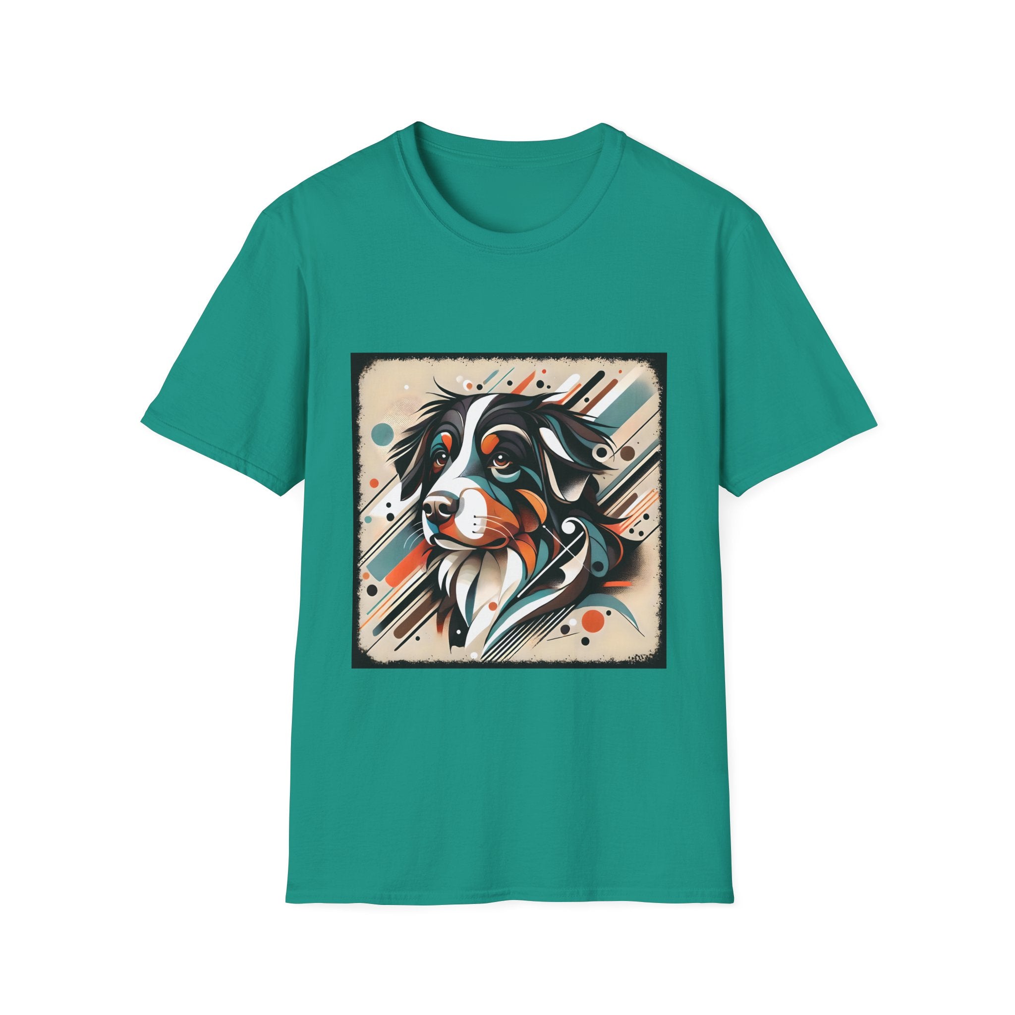 Bernese Mountain Dog Warm Geometric | Unisex Dog T-Shirt