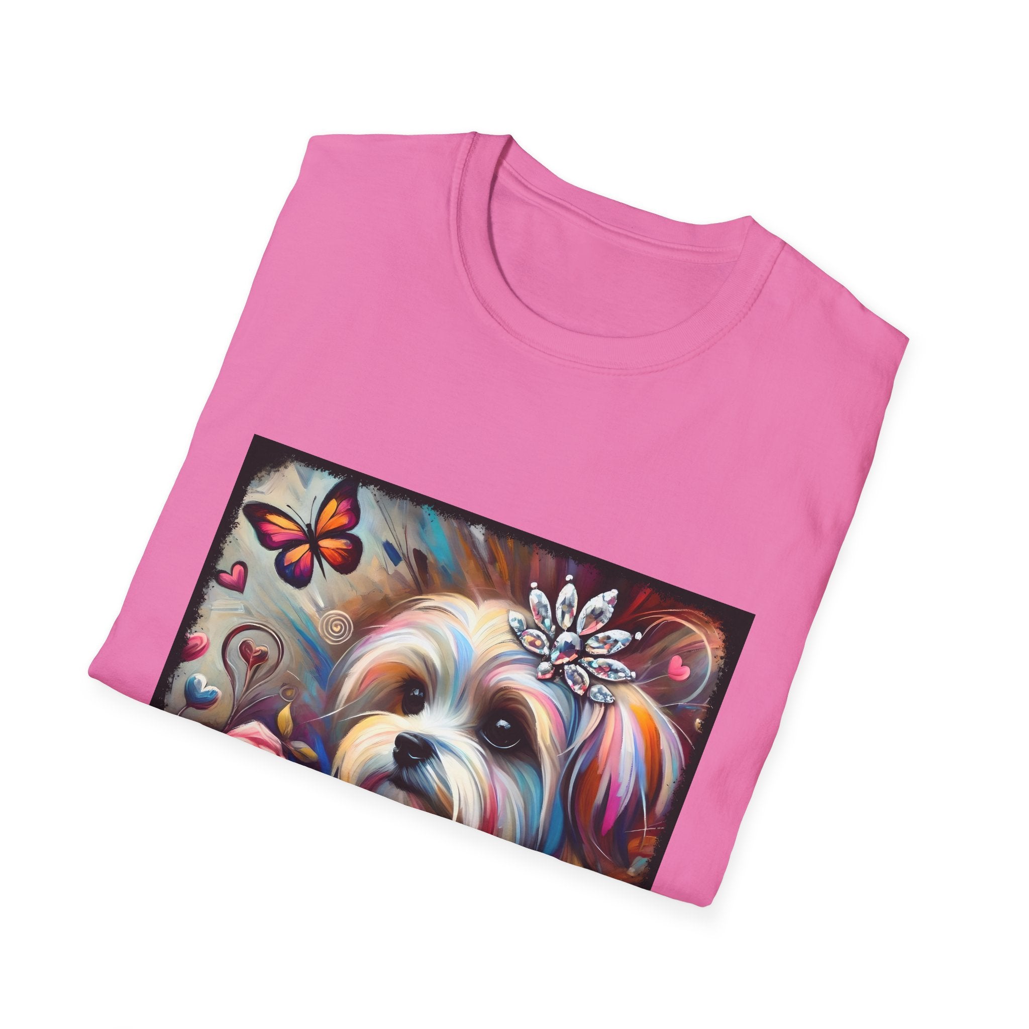 Maltese Diamond Heart Classic | Unisex Dog T-Shirt