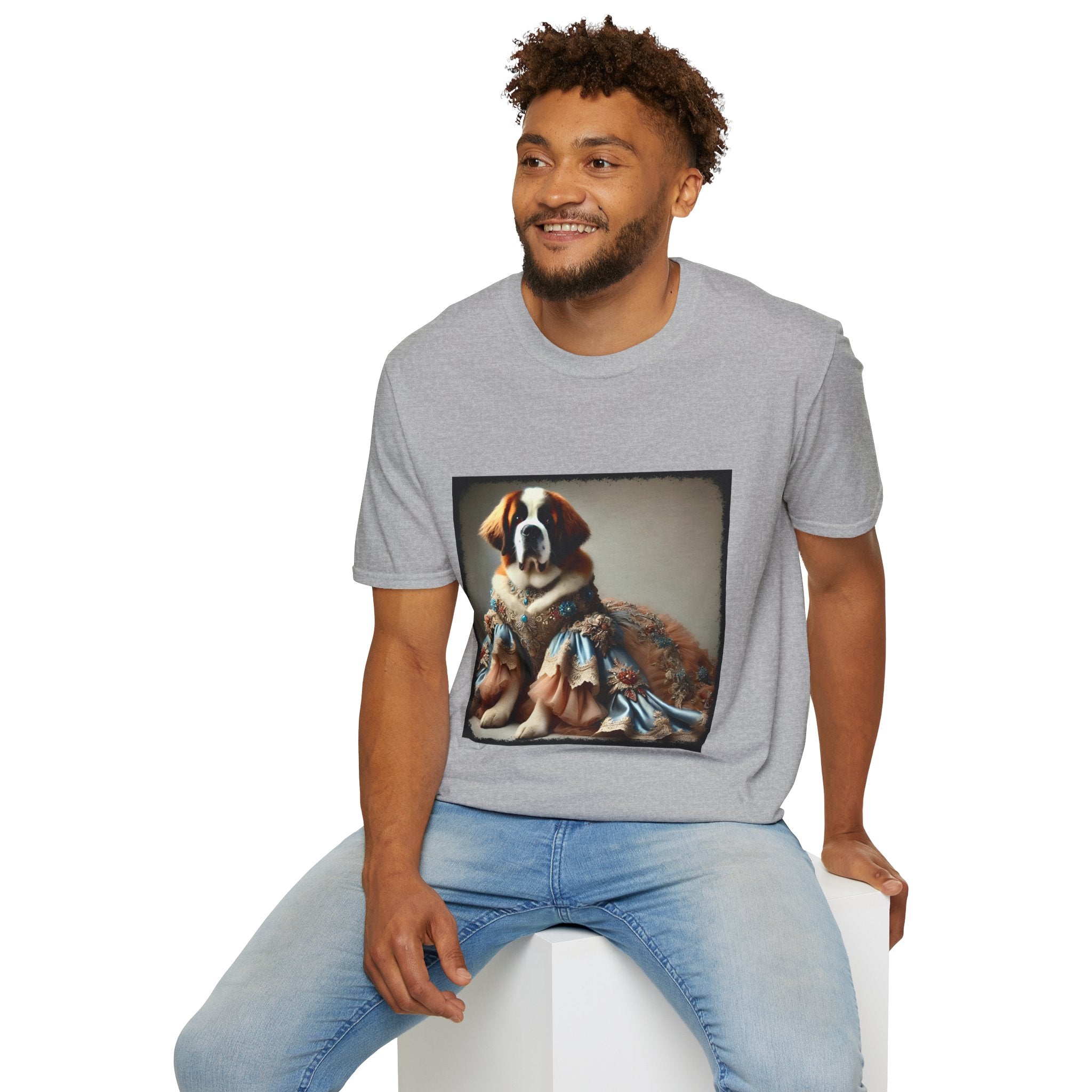 Saint Bernard Pawsh Portrait | Unisex Dog T-Shirt