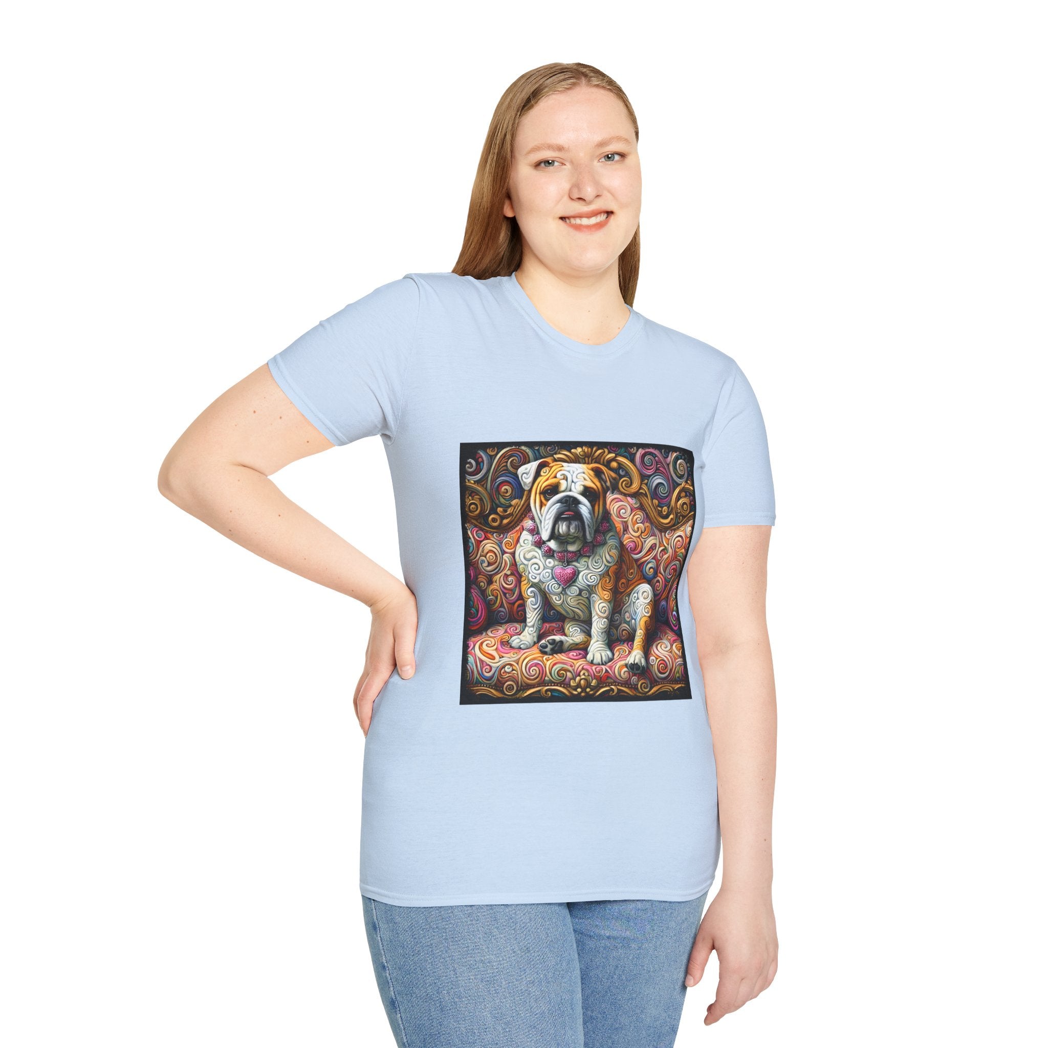 Bulldog Pink Diamond Swirl | Unisex Dog T-Shirt