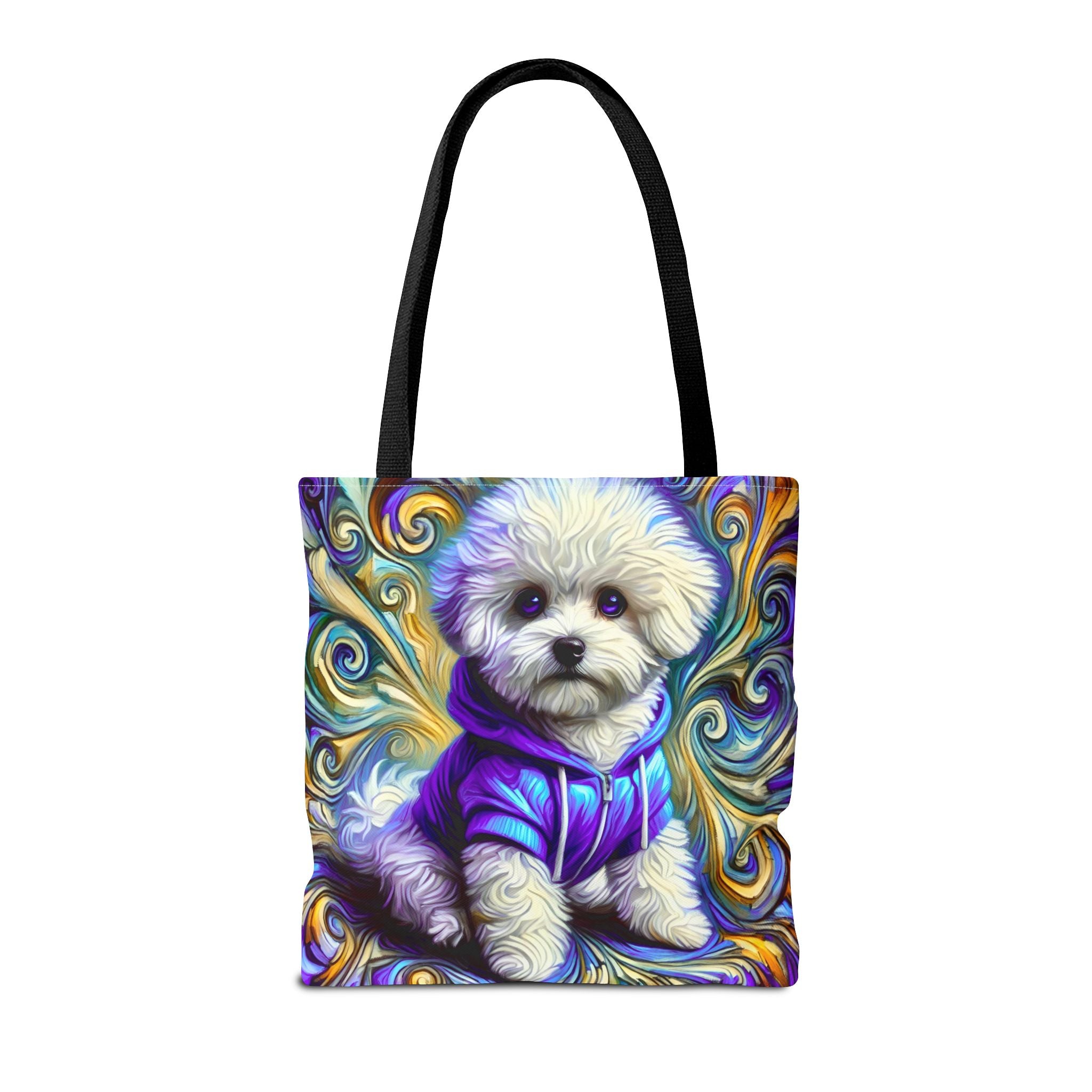 Bichon Frise Electric Swirl | Dog Themed Tote Bag