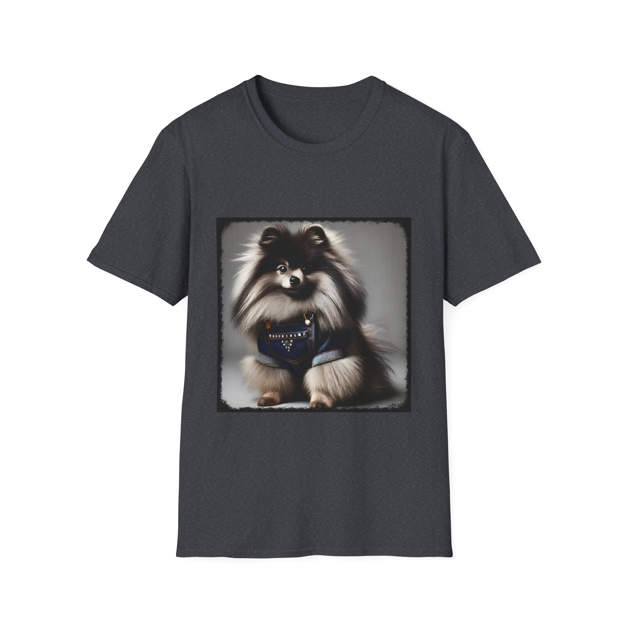 Pomeranian Denim Darling | Unisex Dog T-Shirt