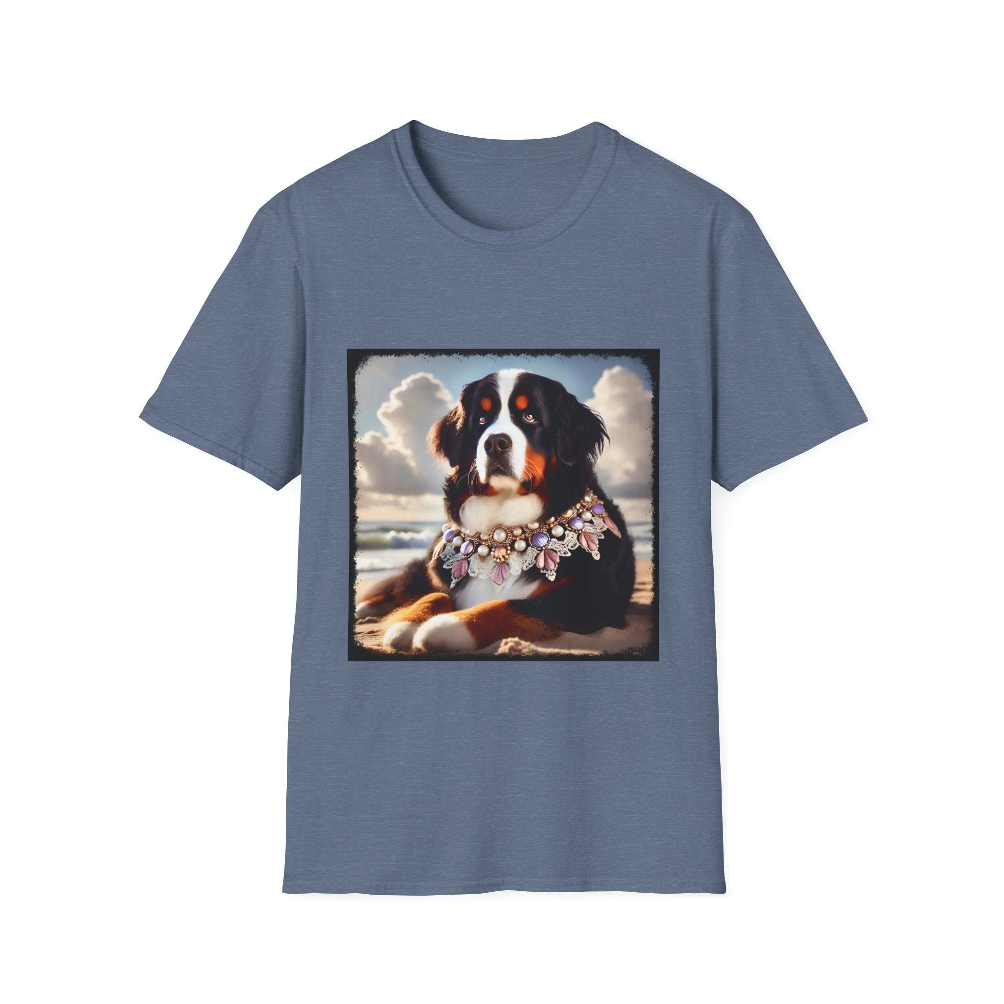 Bernese Mountain Dog Beach Belle | Unisex Dog T-Shirt