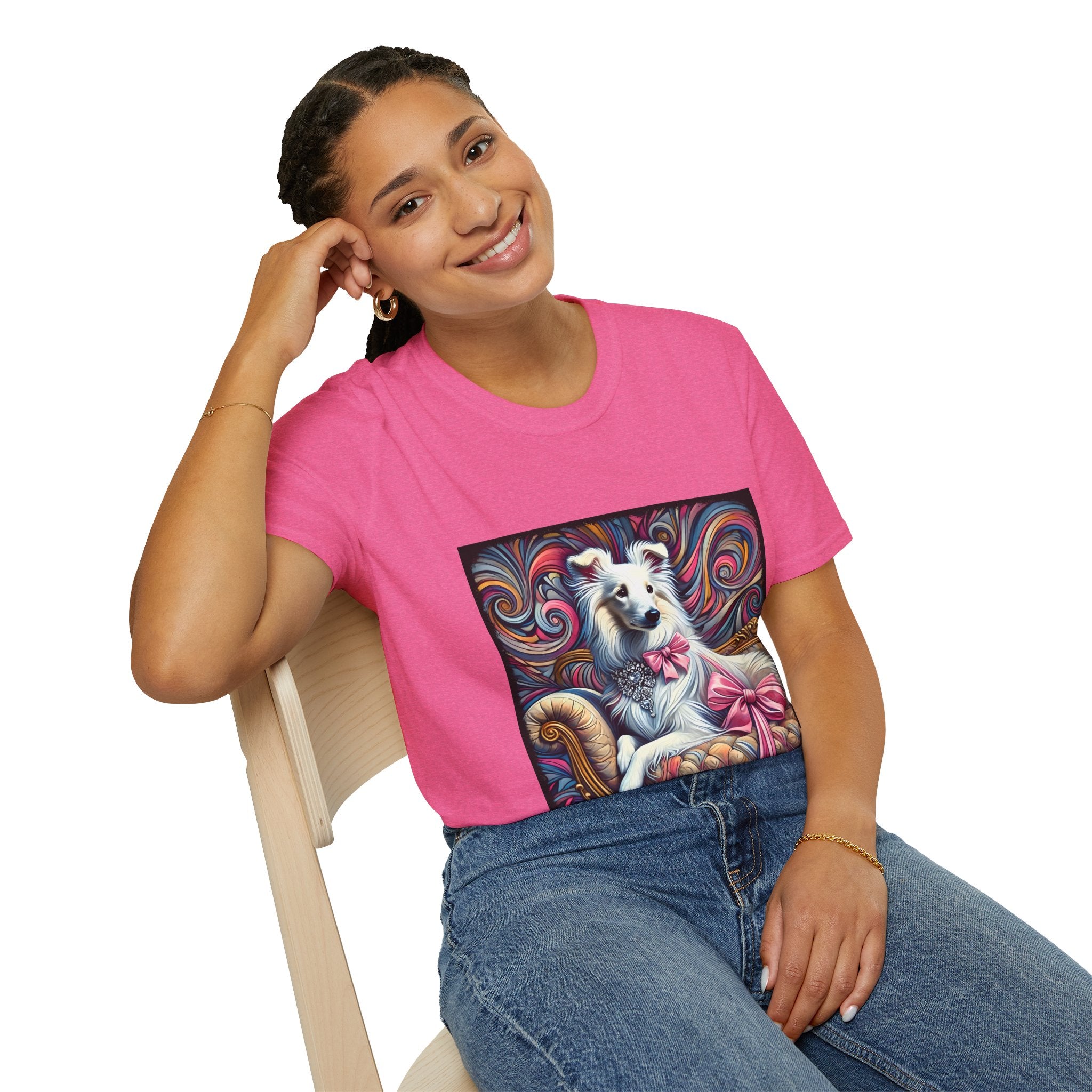 Collie Pink Princess Swirl | Unisex Dog T-Shirt