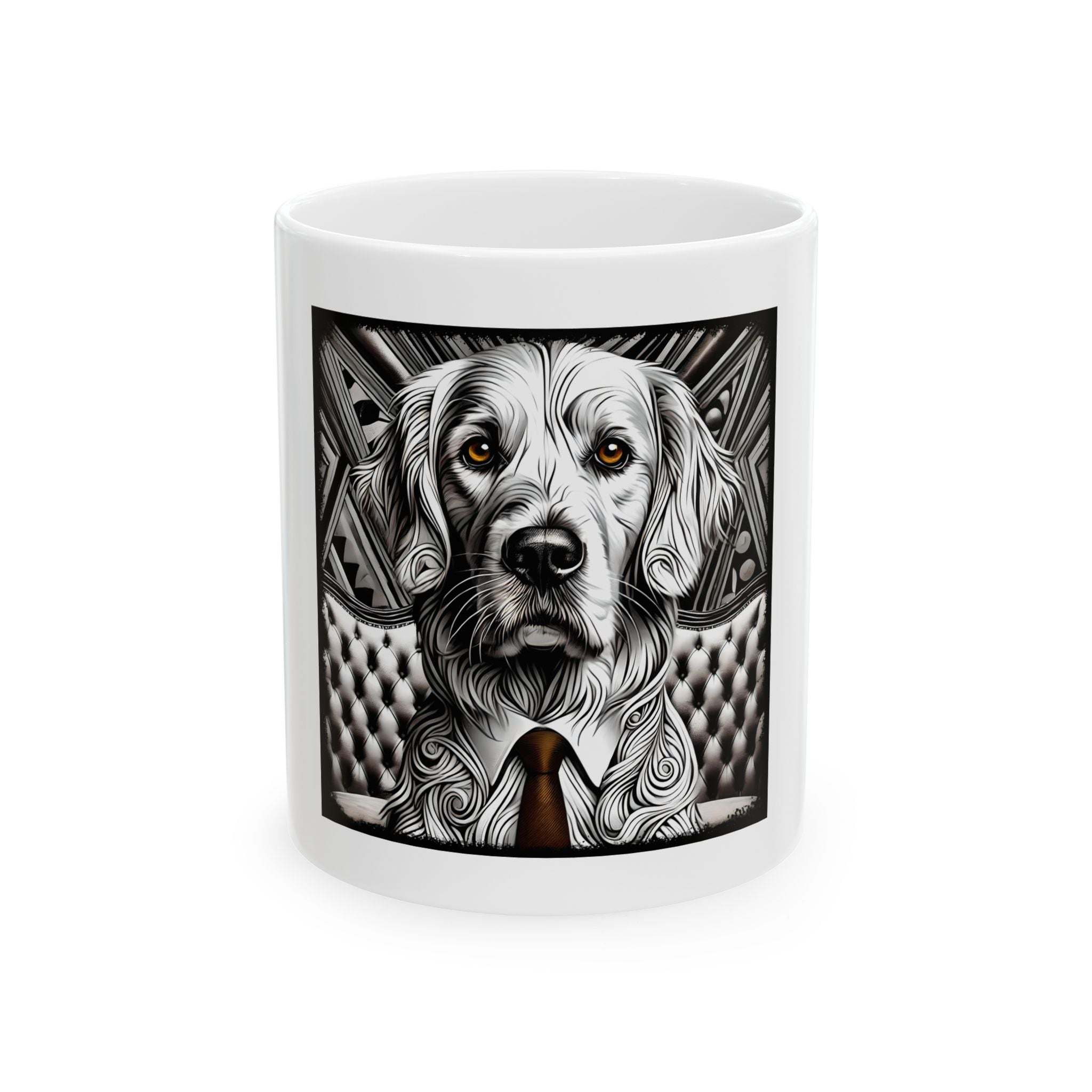 Golden Retriever B&W Bold Eyes | Dog Themed Ceramic Mug