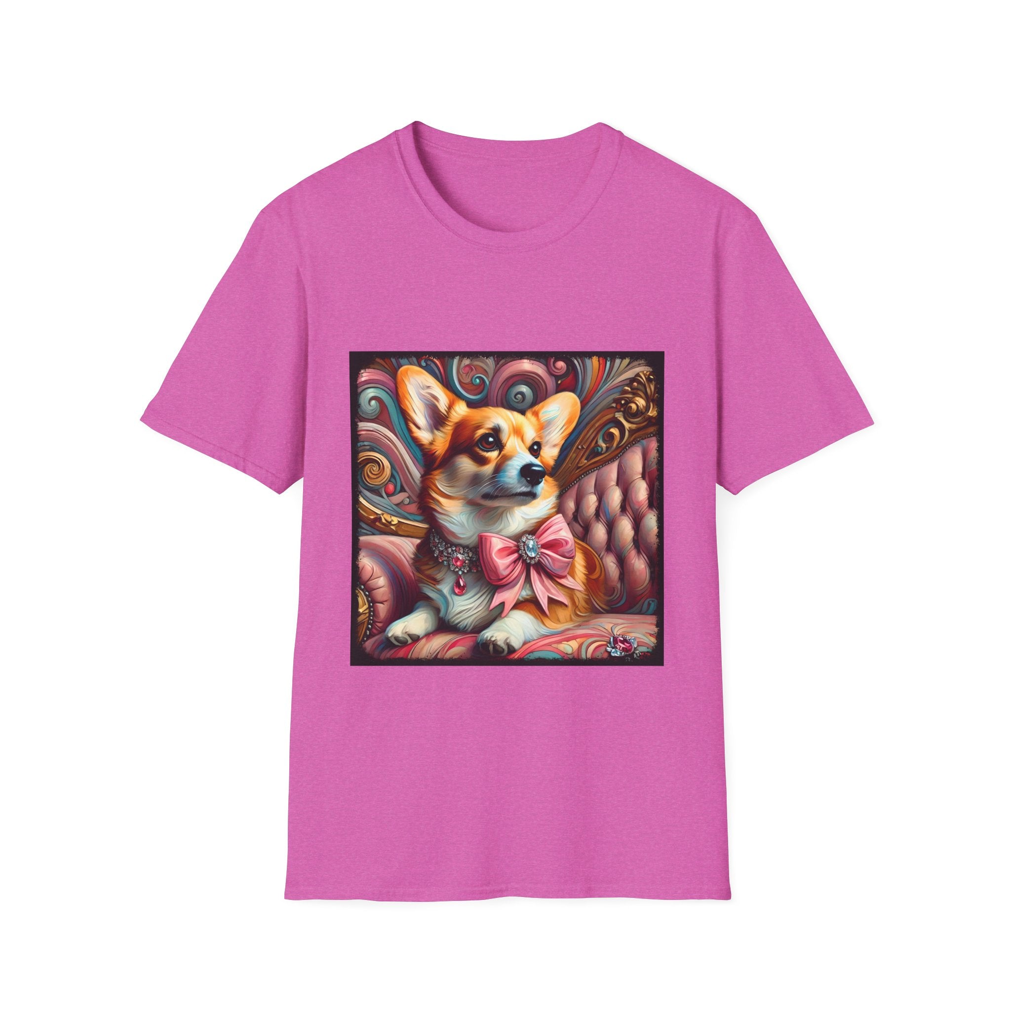 Pembroke Welsh Corgi Pink Swirl | Unisex Dog T-Shirt