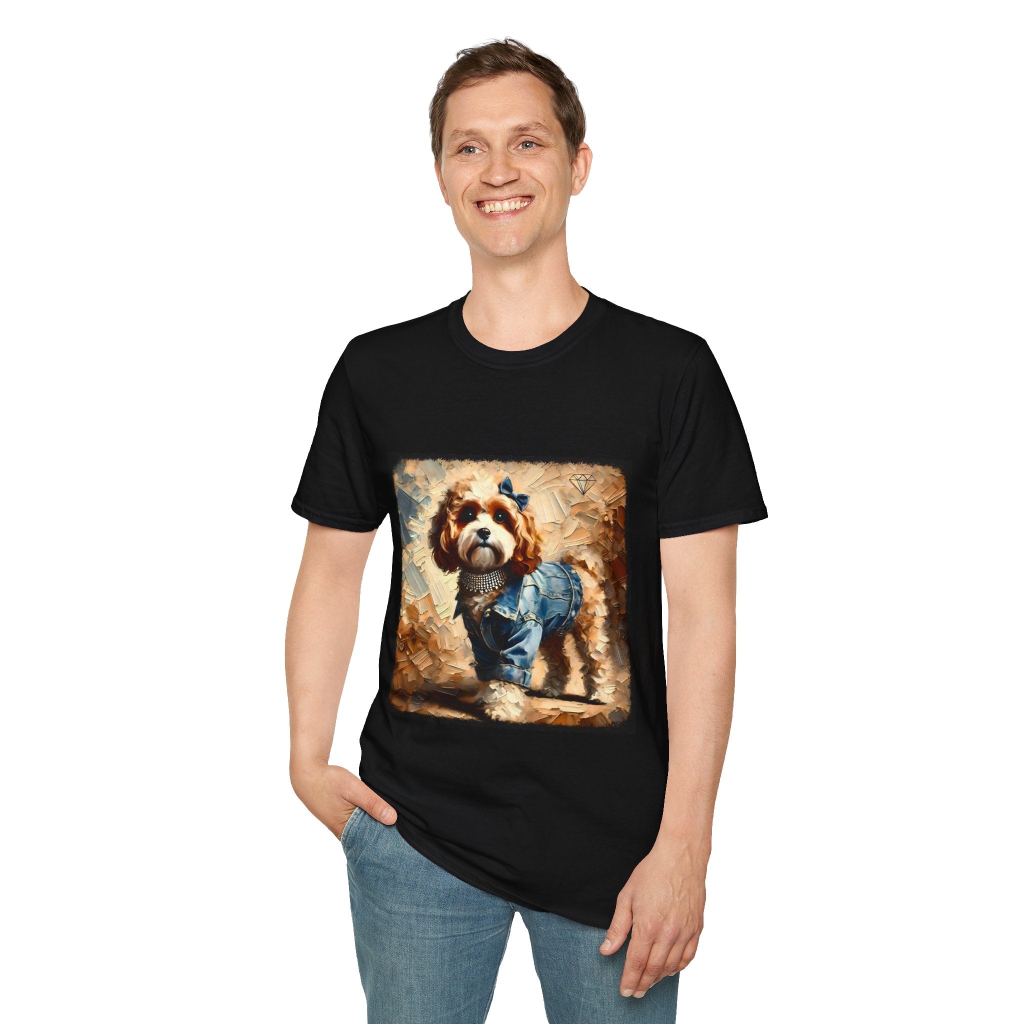 Cavapoo Denim Diva Classic | Unisex Dog T-Shirt