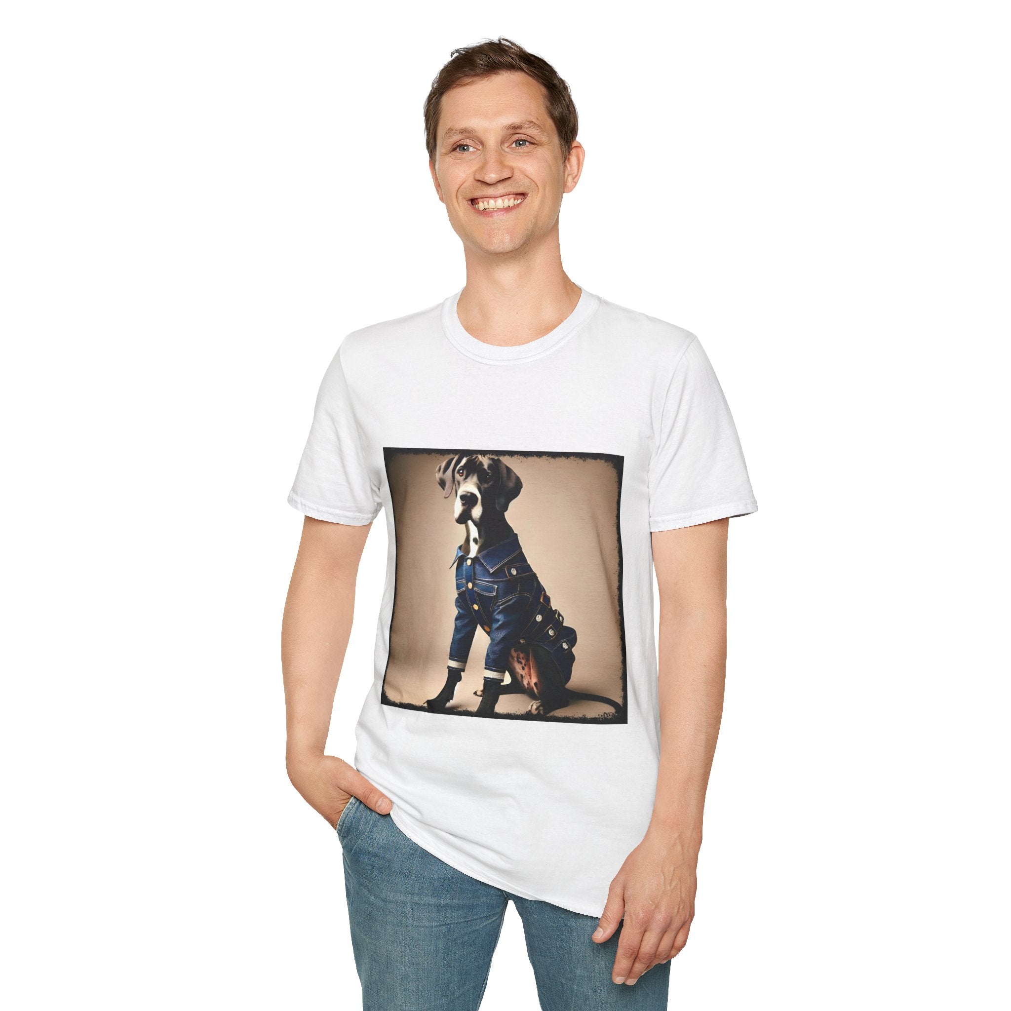 Great Dane Denim Mood | Unisex Dog T-Shirt