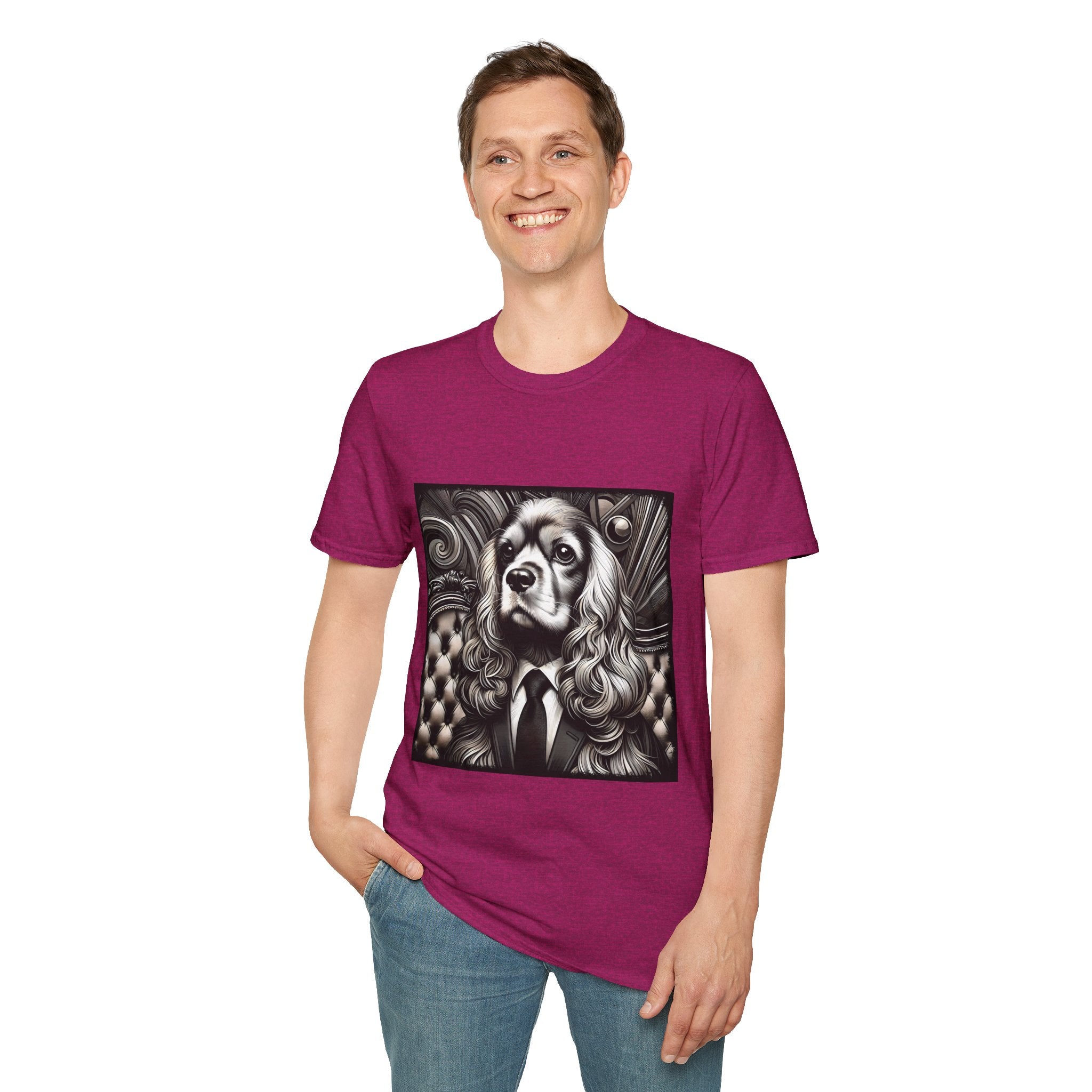 Cocker Spaniel B&W Gentleman | Unisex Dog T-Shirt
