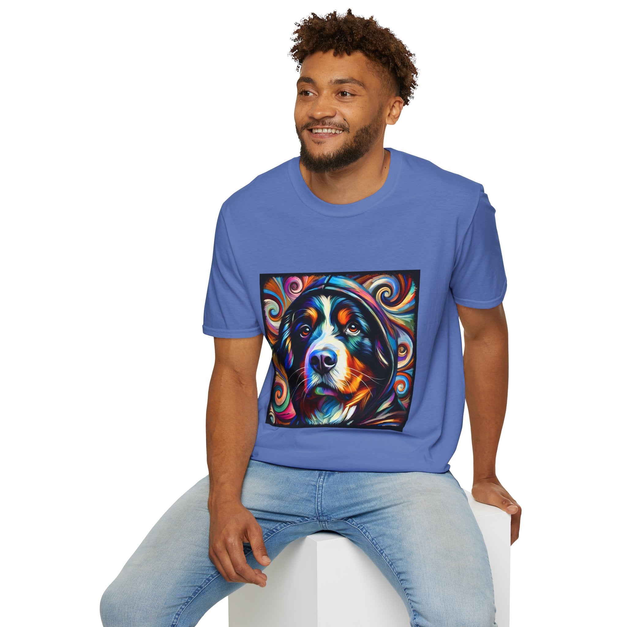 Bernese Mountain Dog Relaxed Swirl | Unisex Dog T-Shirt