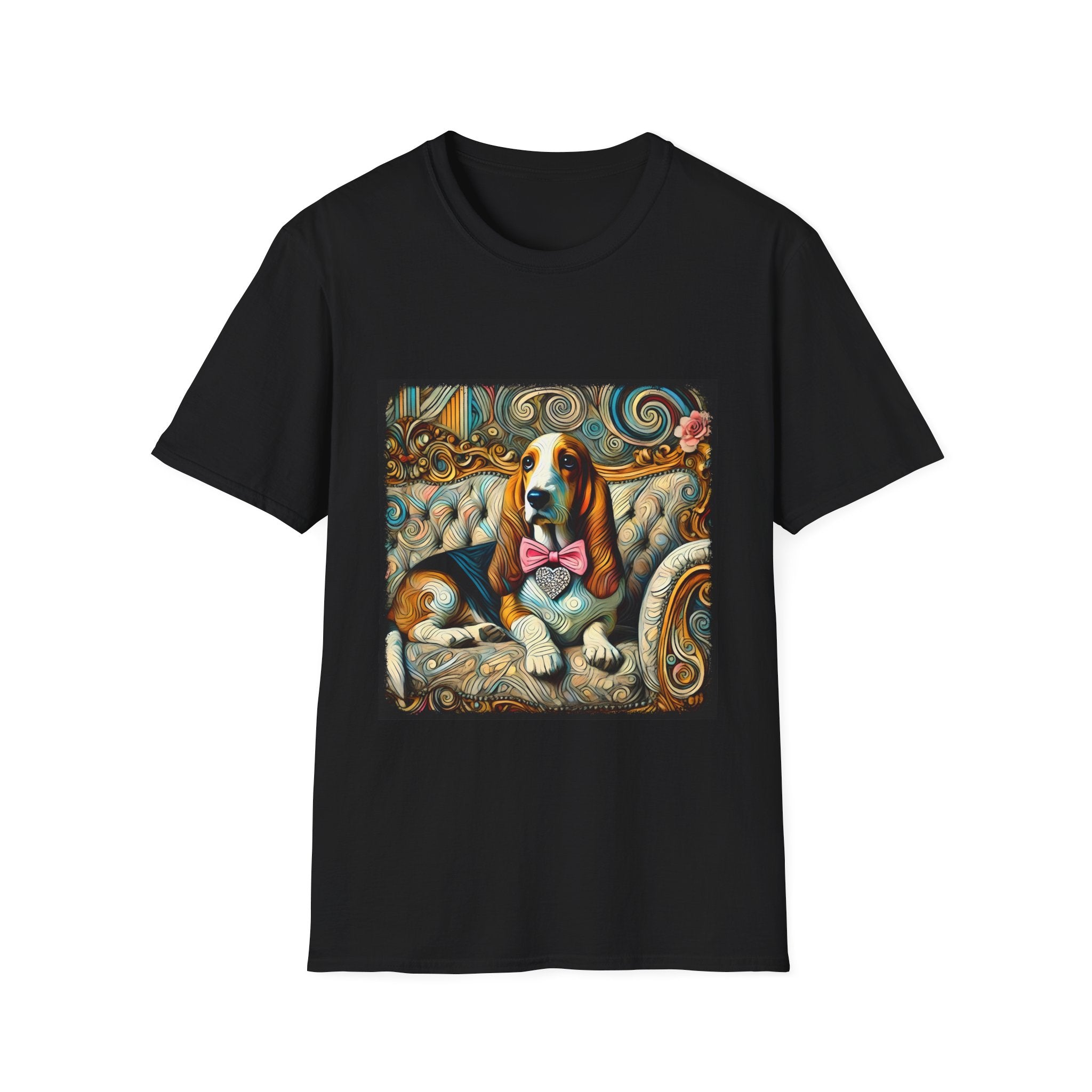 Basset Hound Diamond Swirl | Unisex Dog T-Shirt