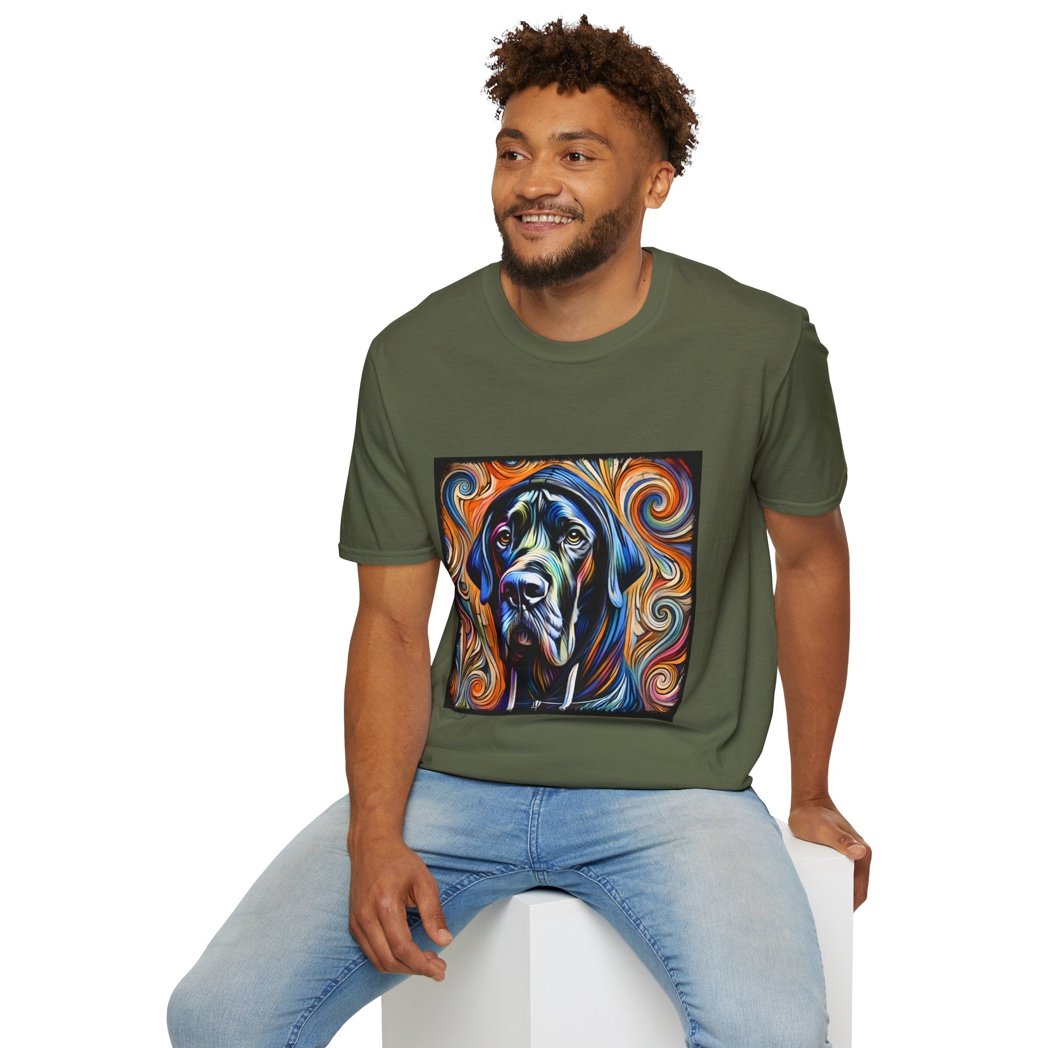 Great Dane Relaxed Swirl II | Unisex Dog T-Shirt