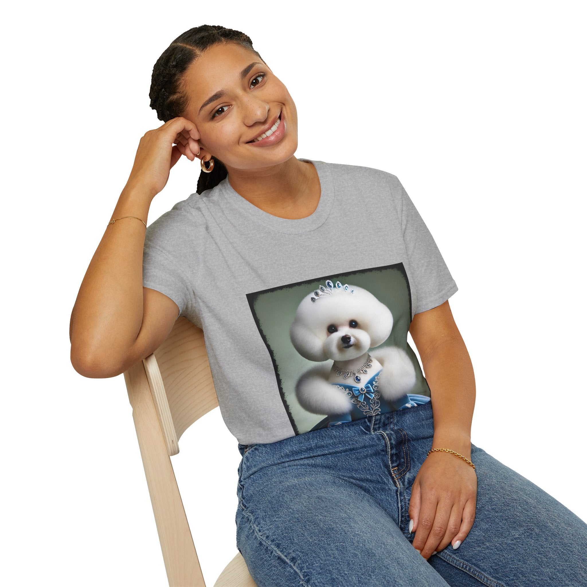 Bichon Frise Blue Belle | Unisex Dog T-Shirt