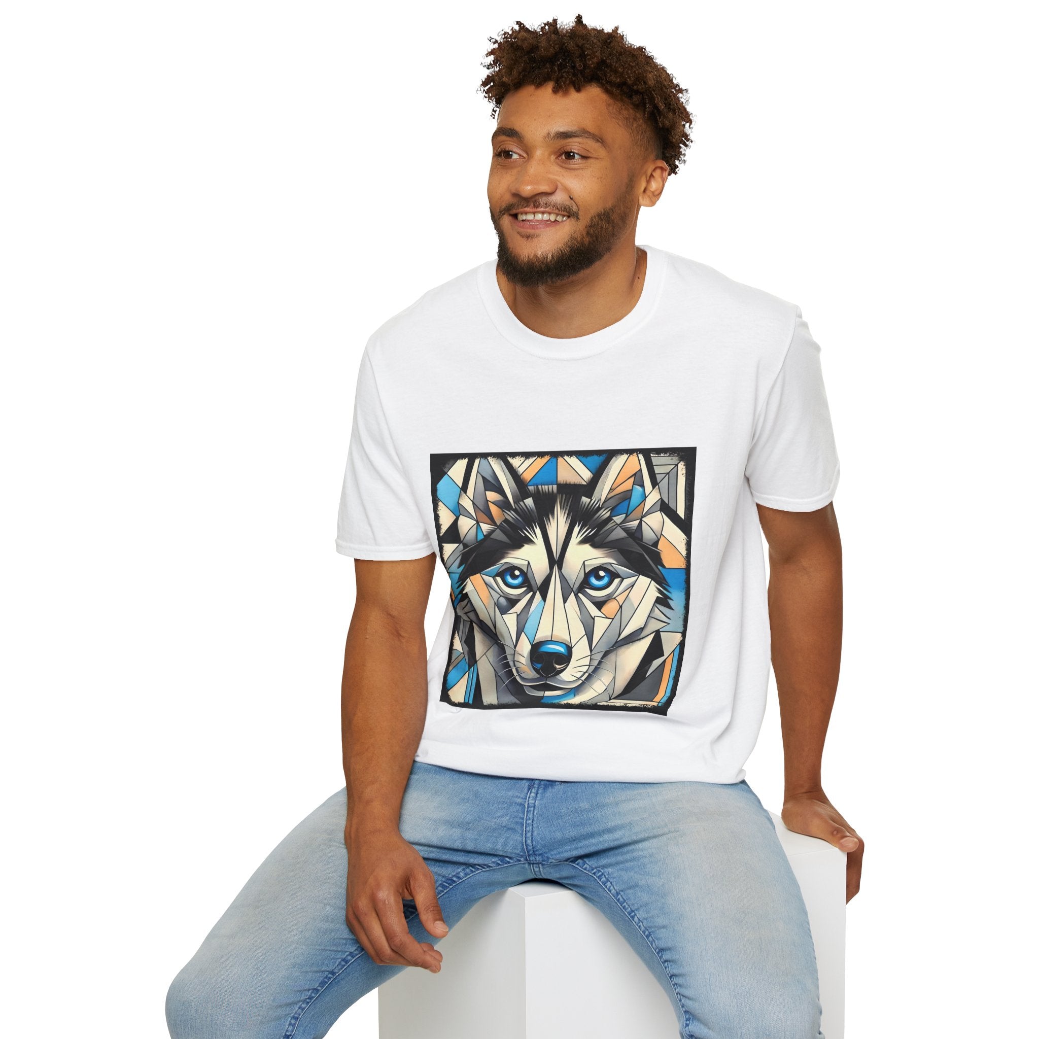 Siberian Husky Bold Geometric | Unisex Dog T-Shirt