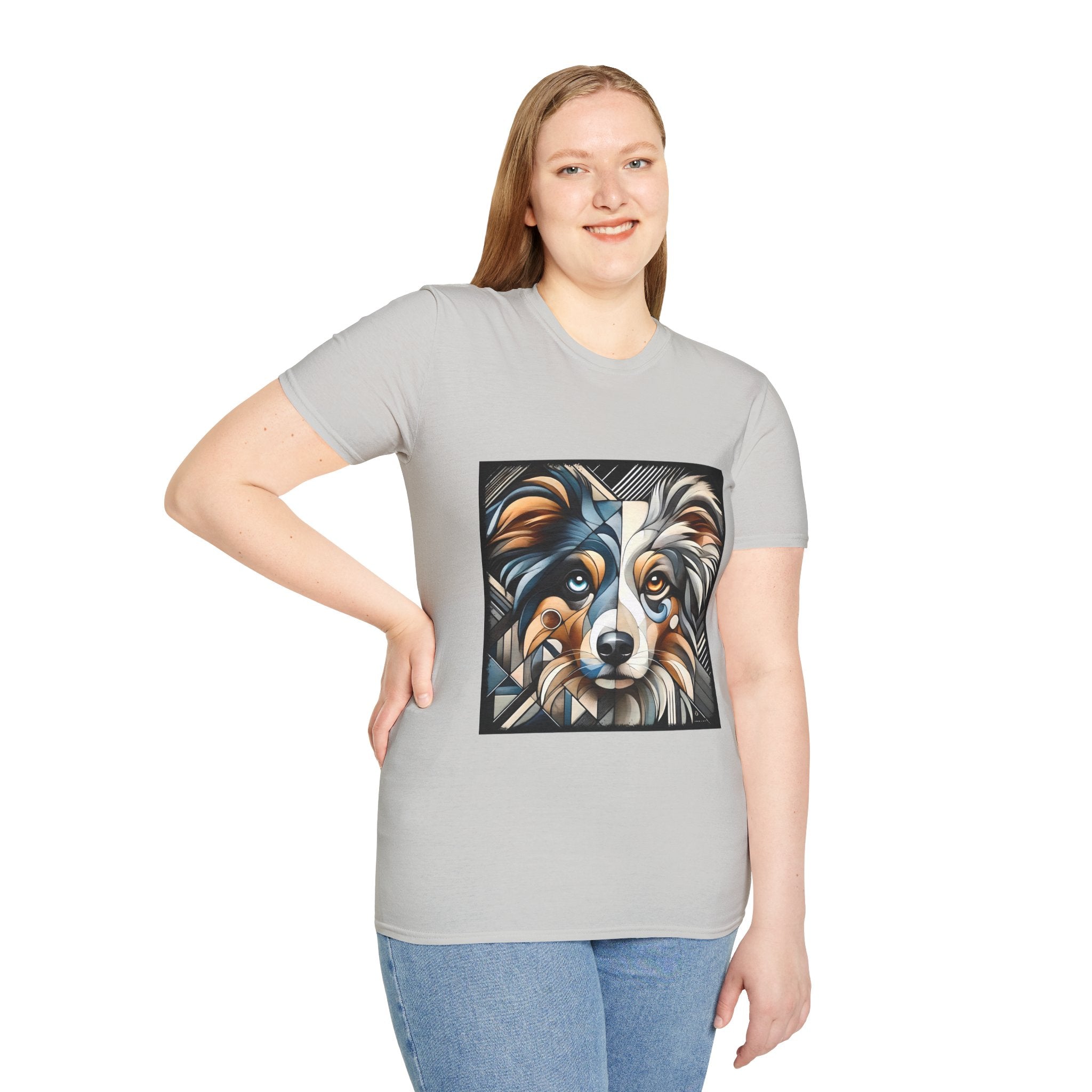 Miniature American Shepherd Merle Geometric | Unisex Dog T-Shirt