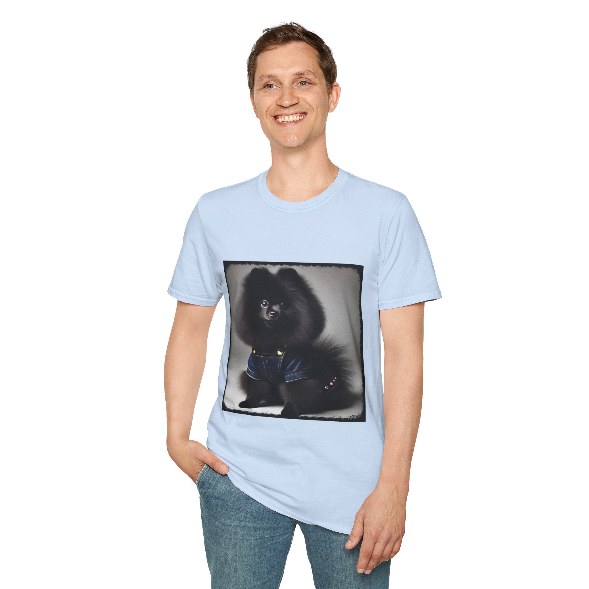 Pomeranian Denim Doll | Unisex Dog T-Shirt