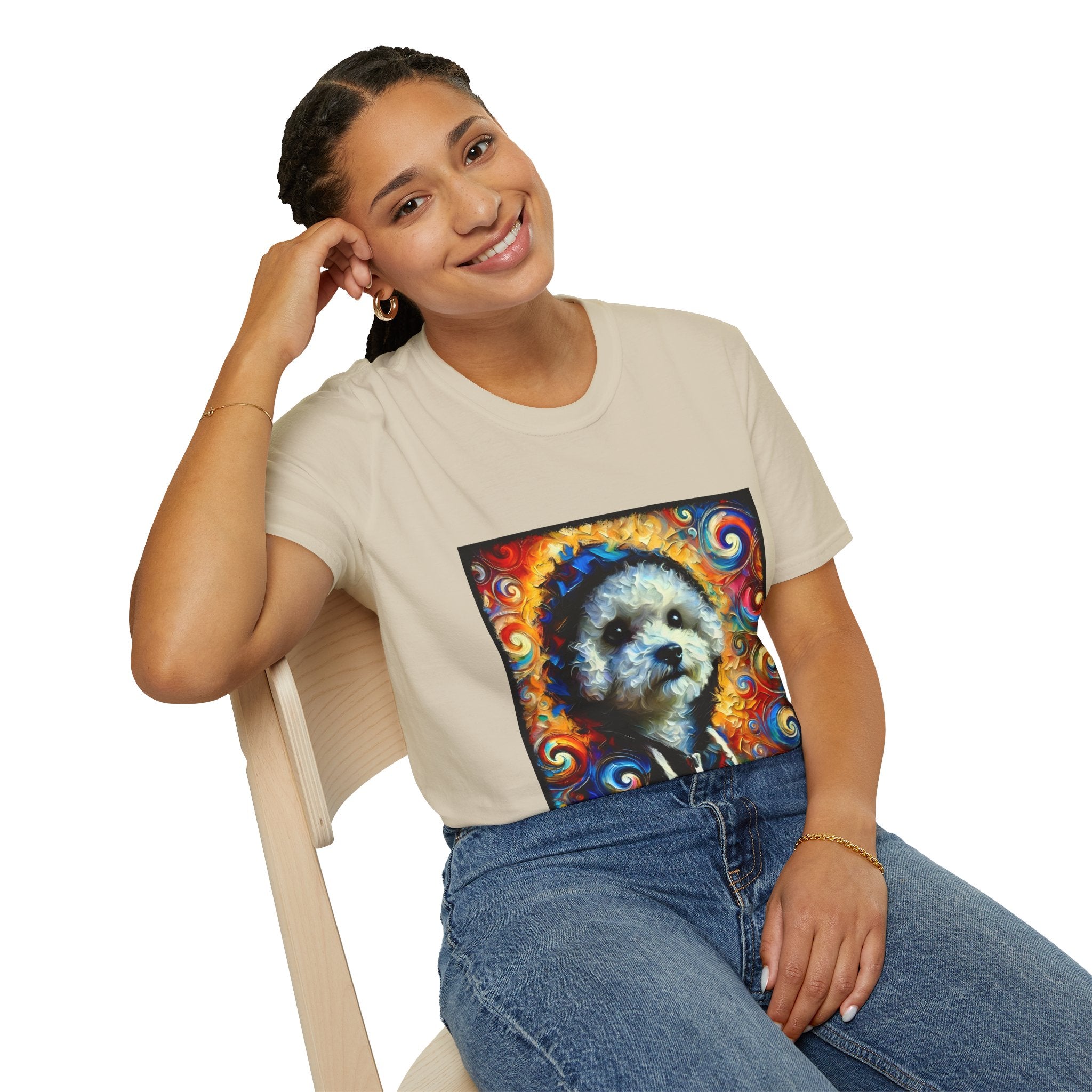 Bichon Frise Urban Swirl | Unisex Dog T-Shirt