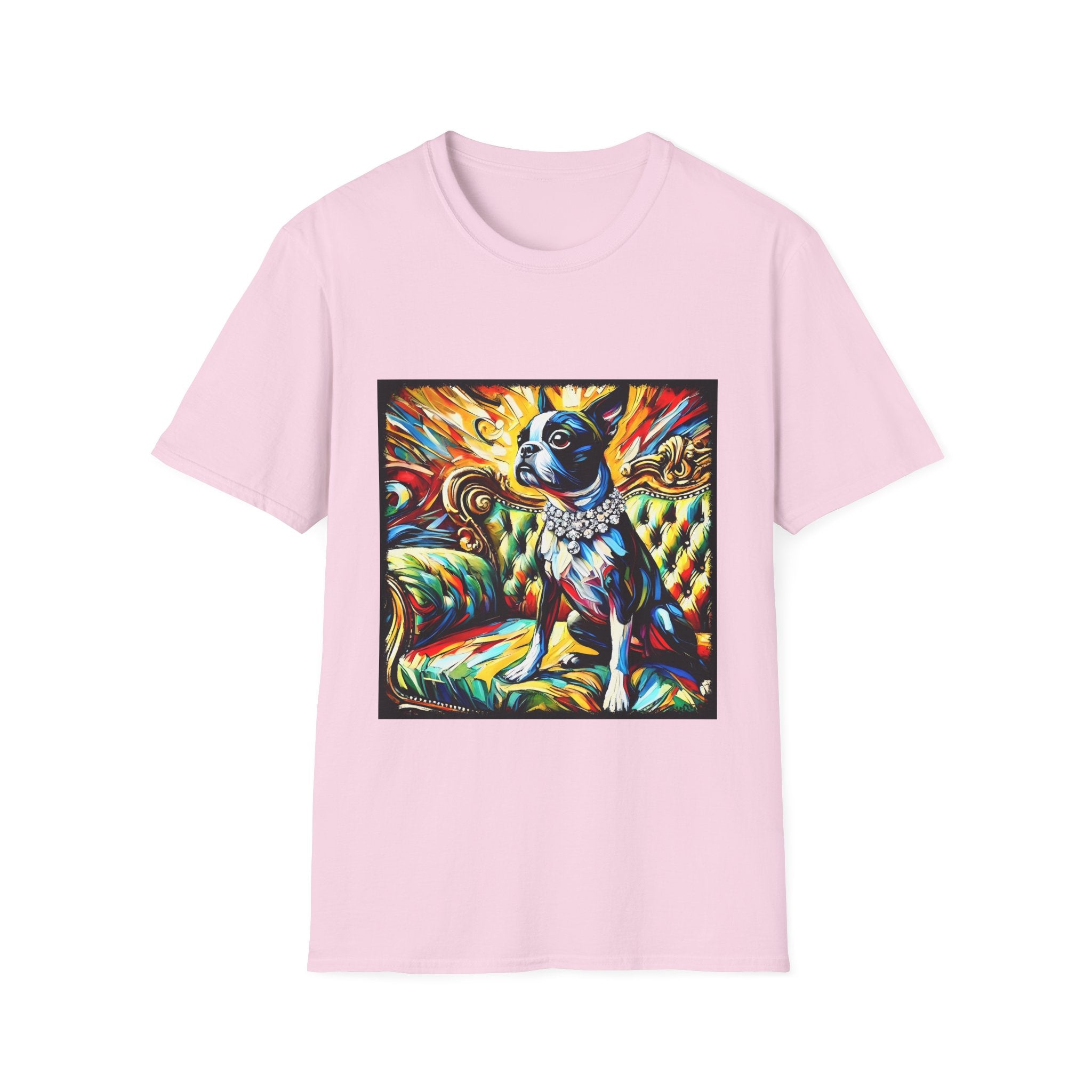 Boston Terrier Sunburst Swirl | Unisex Dog T-Shirt