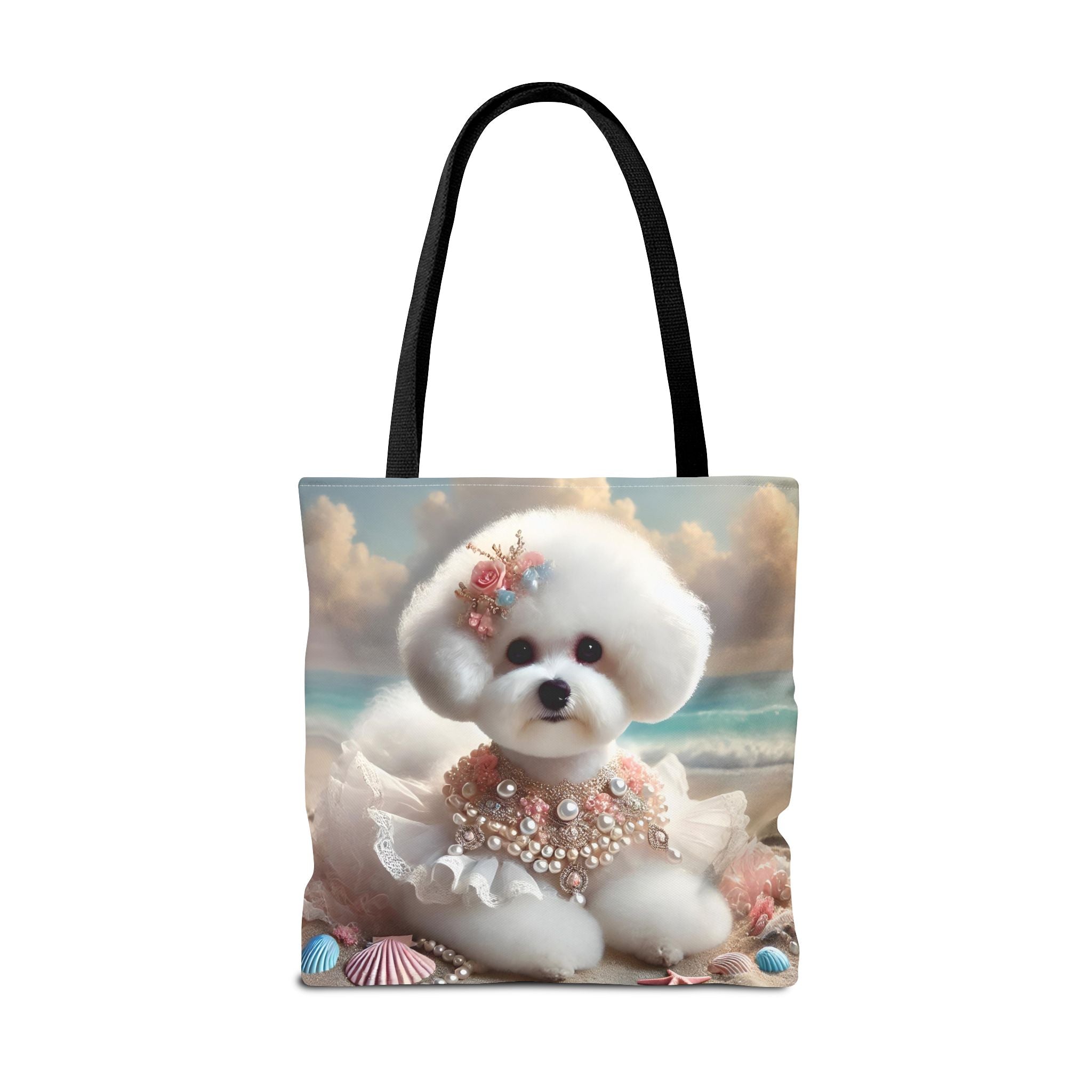 Bichon Frise Beach Beauty | Dog Themed Tote Bag