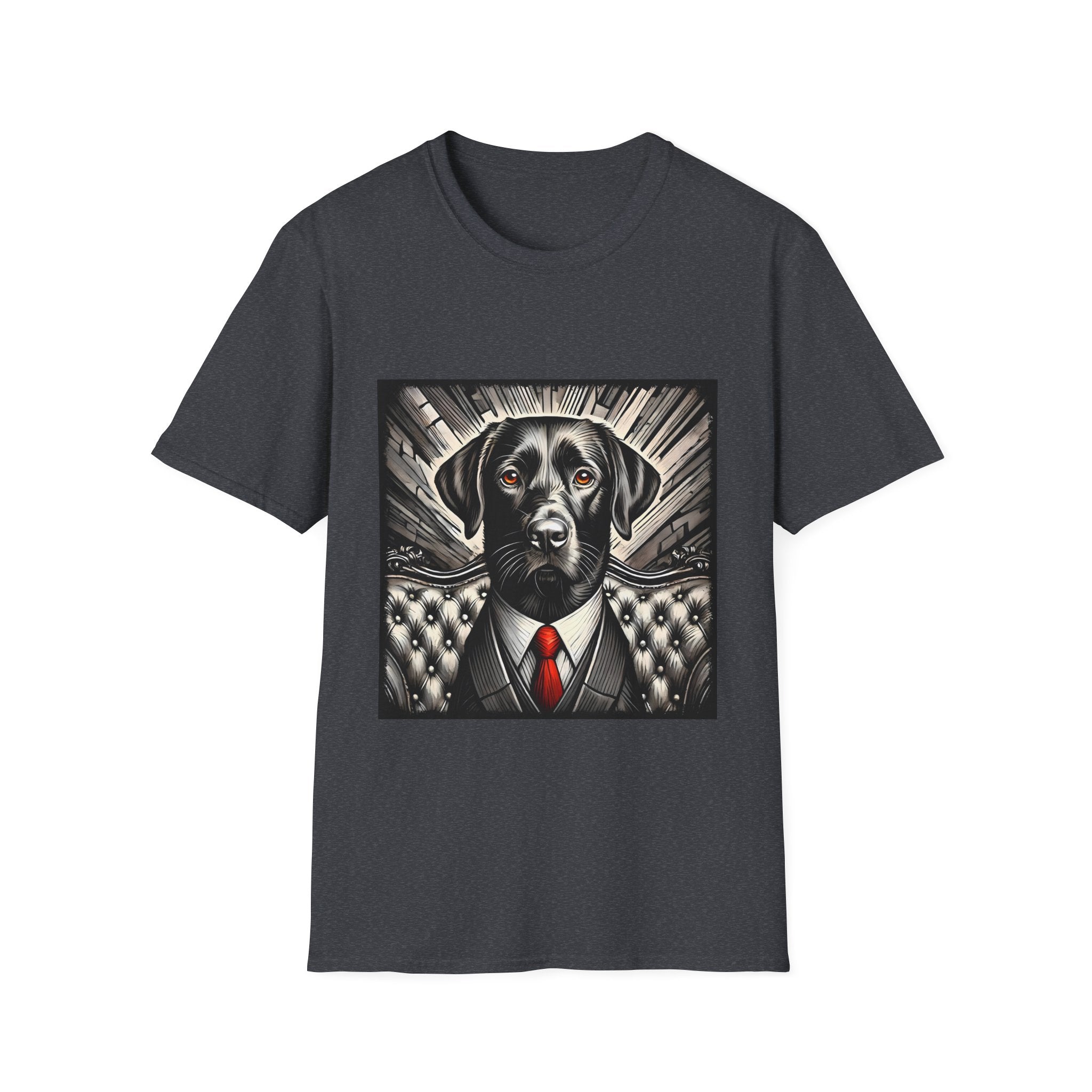 Labrador Retriever B&W Bold Red Tie | Unisex Dog T-Shirt