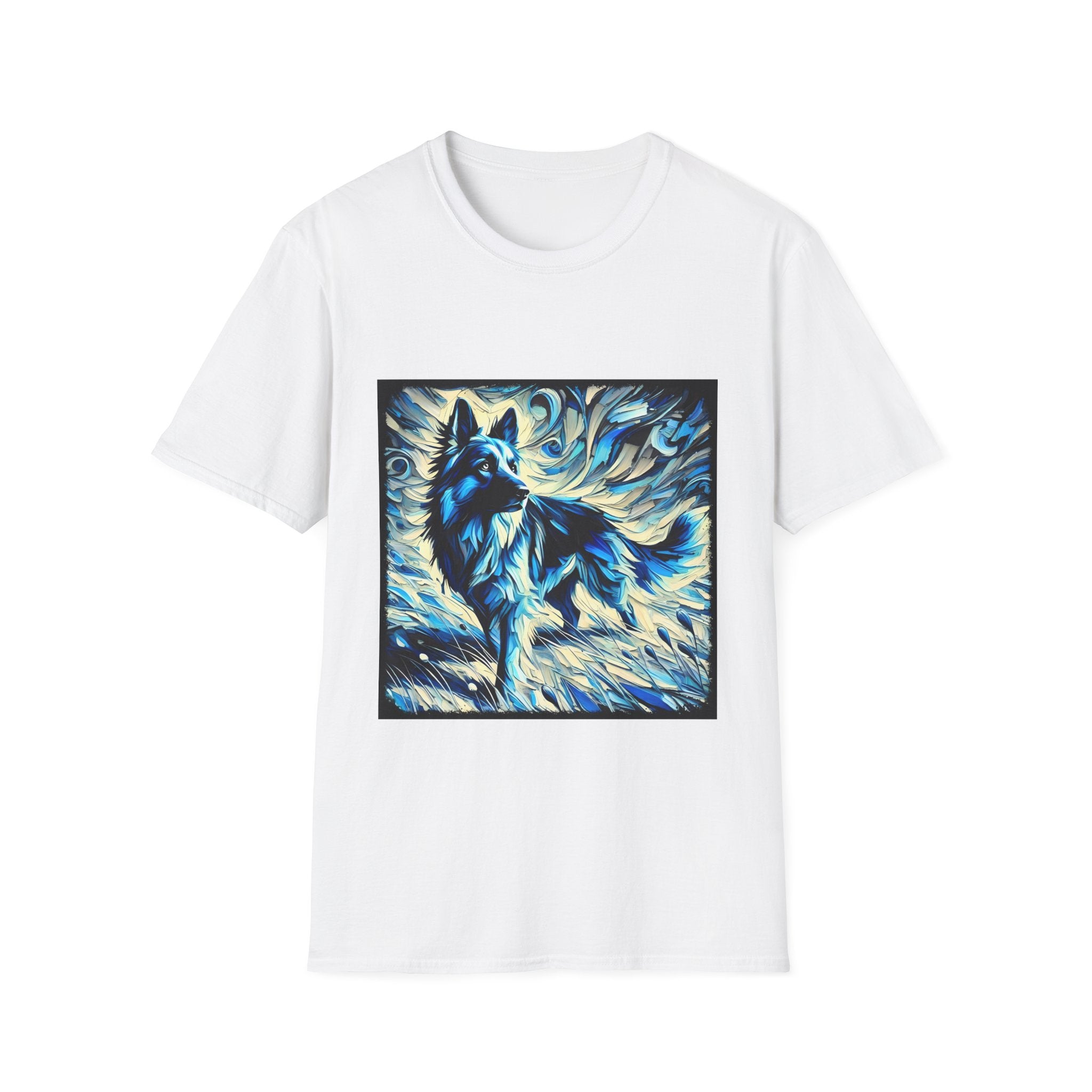 German Shepherd Blue Winter Swirl | Unisex Dog T-Shirt