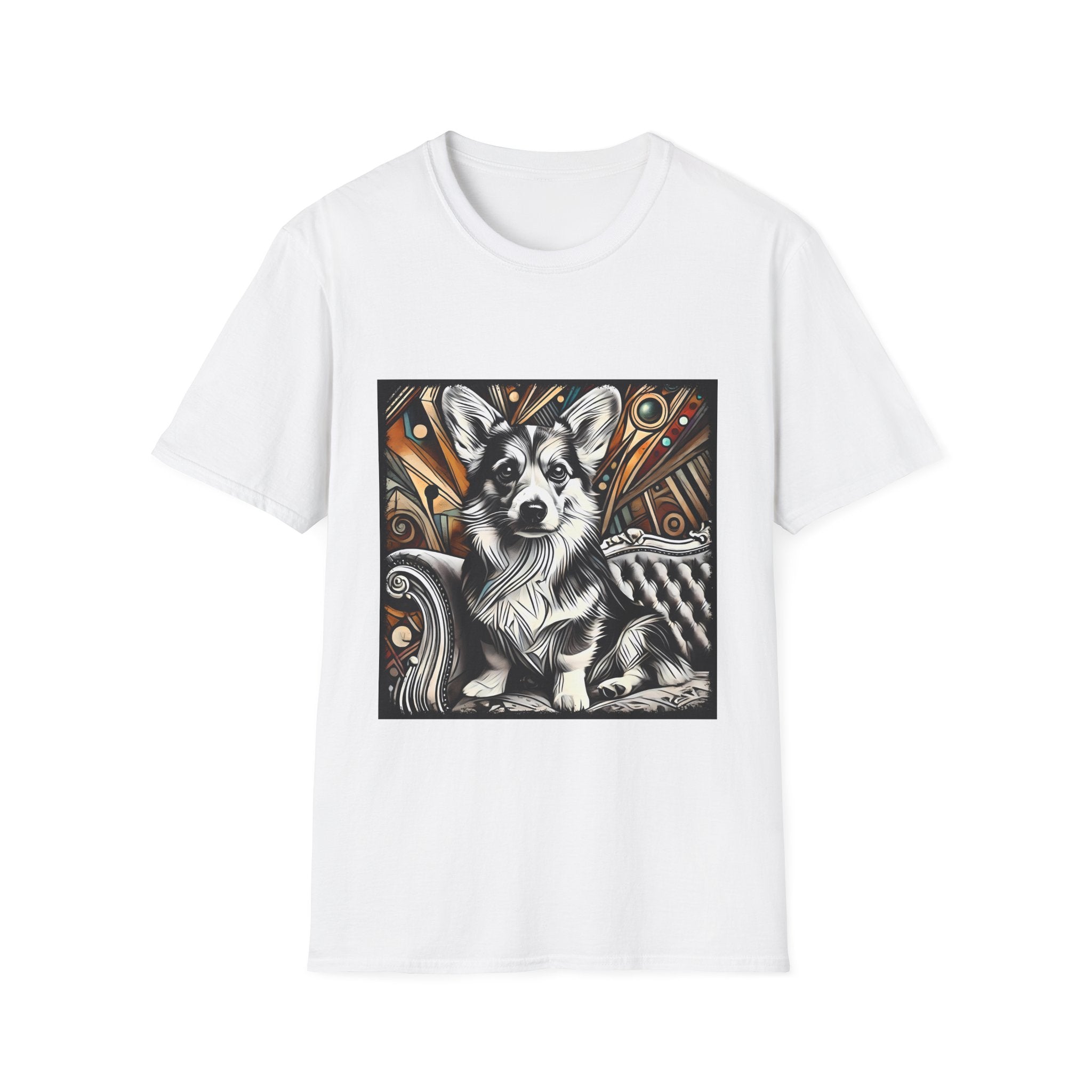 Pembroke Welsh Corgi B&W Warm Bold  | Unisex Dog T-Shirt
