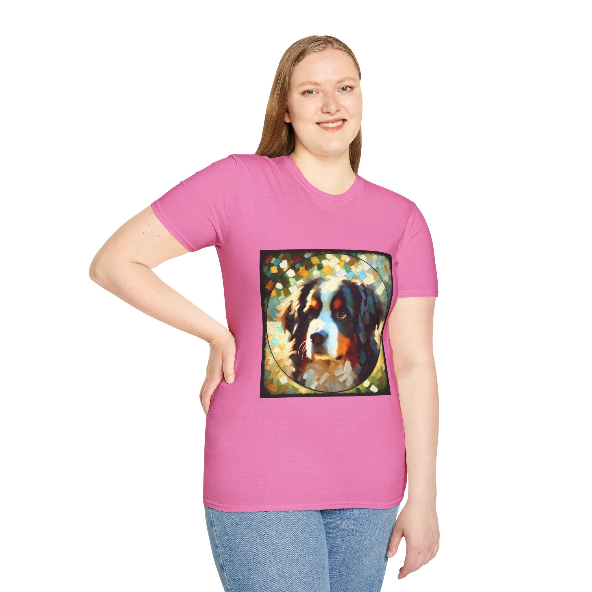 Bernese Mountain Dog Pixel Classic | Unisex Dog T-Shirt