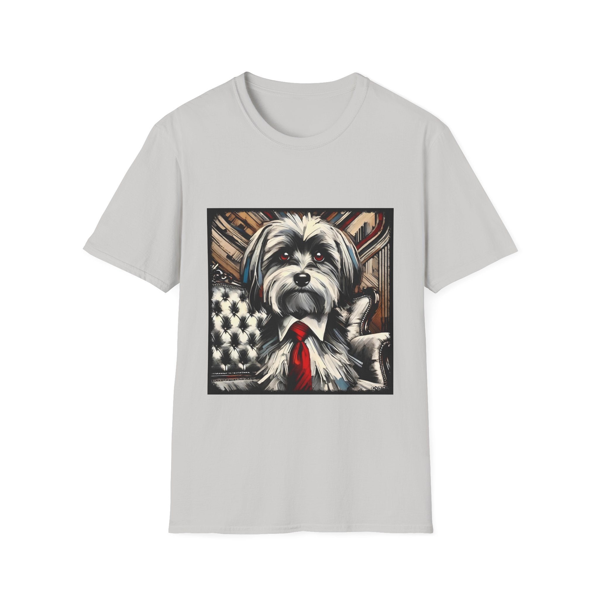 Unisex Pet Apparel – Havanese B&W Red Tie Artwork