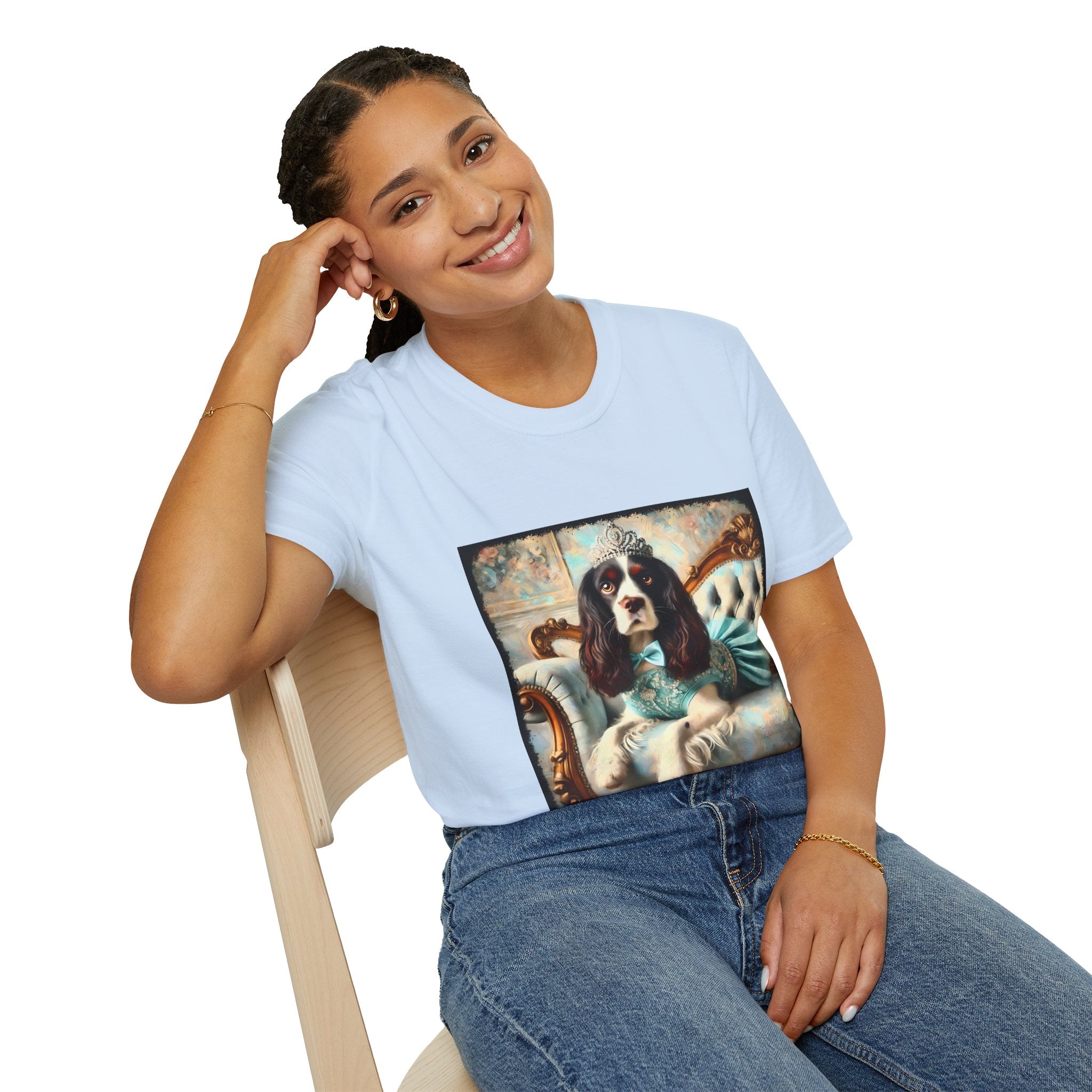 English Springer Spaniel Teal Princess Classic | Unisex Dog T-Shirt