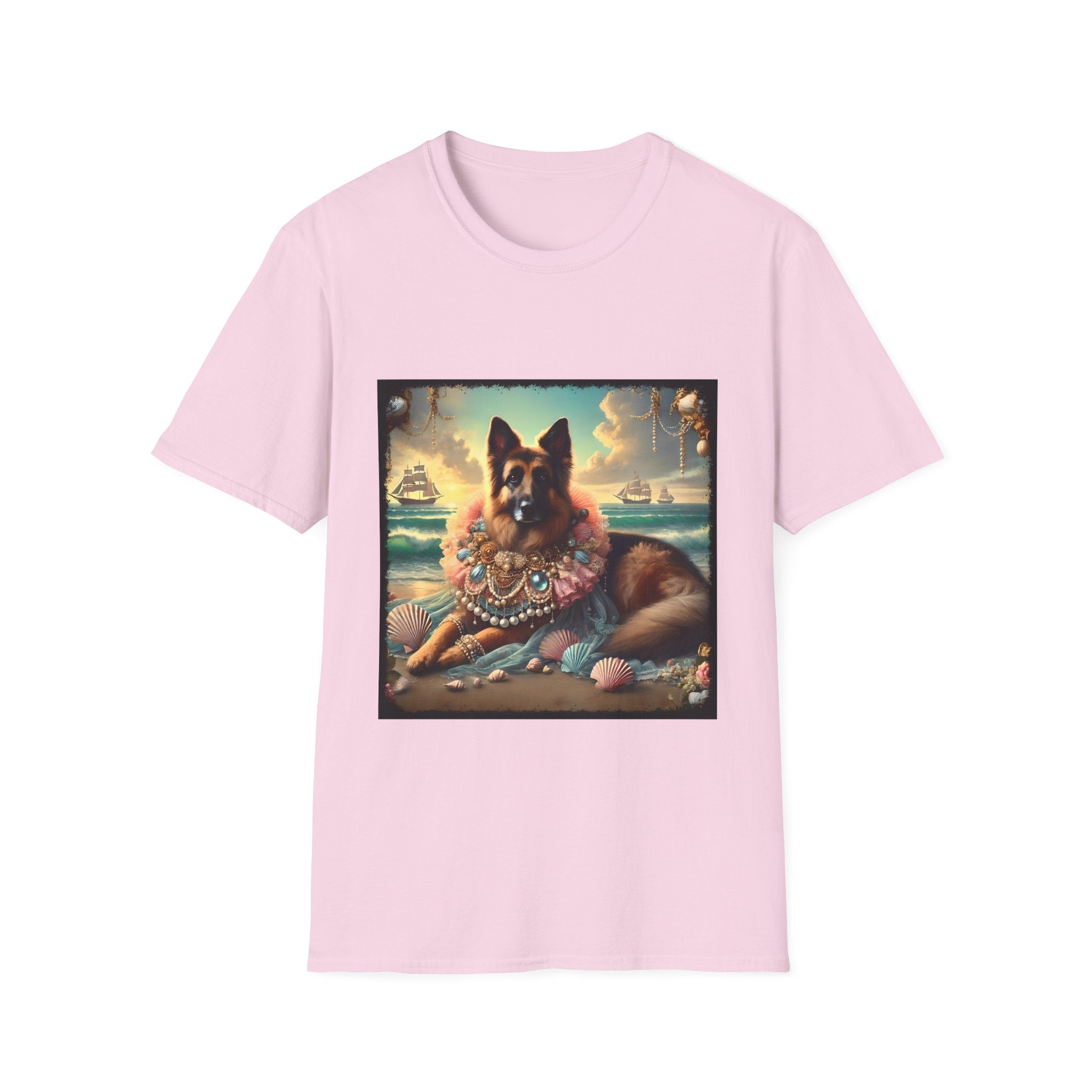 German Shepherd Seashell Siren | Unisex Dog T-Shirt