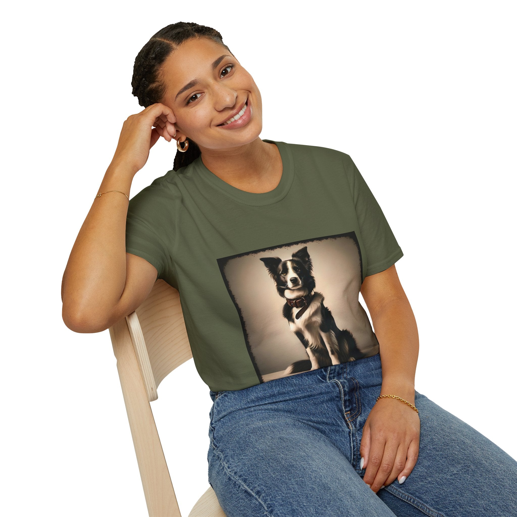Border Collie Composed Charm | Unisex Dog T-Shirt