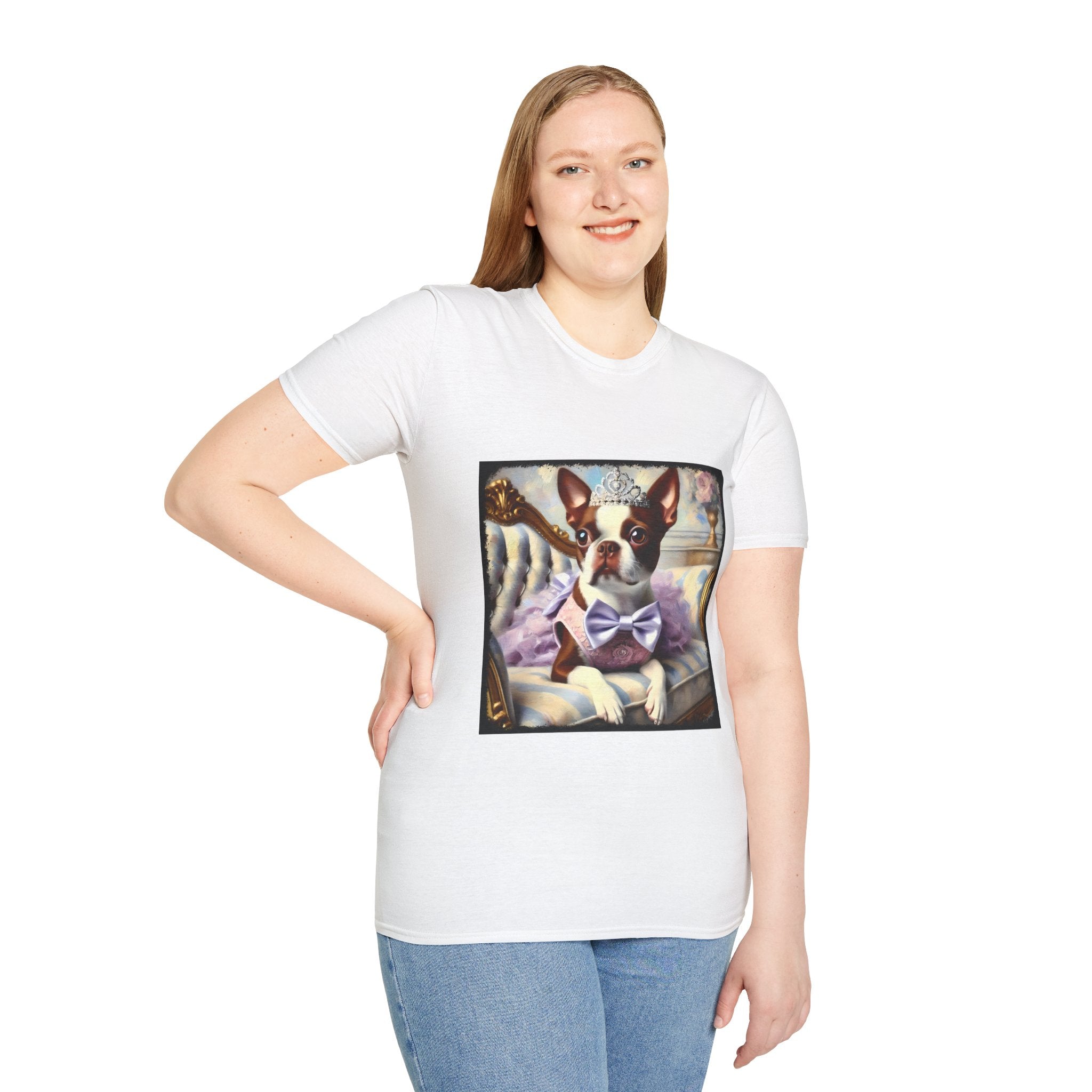 Boston Terrier Purple Princess Classic | Unisex Dog T-Shirt