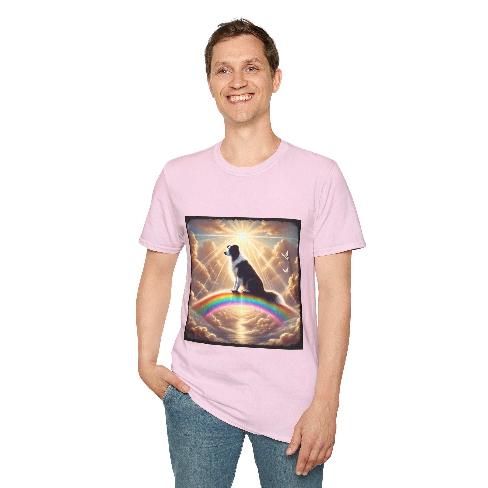 Border Collie Rainbow Bridge | Unisex Dog T-Shirt