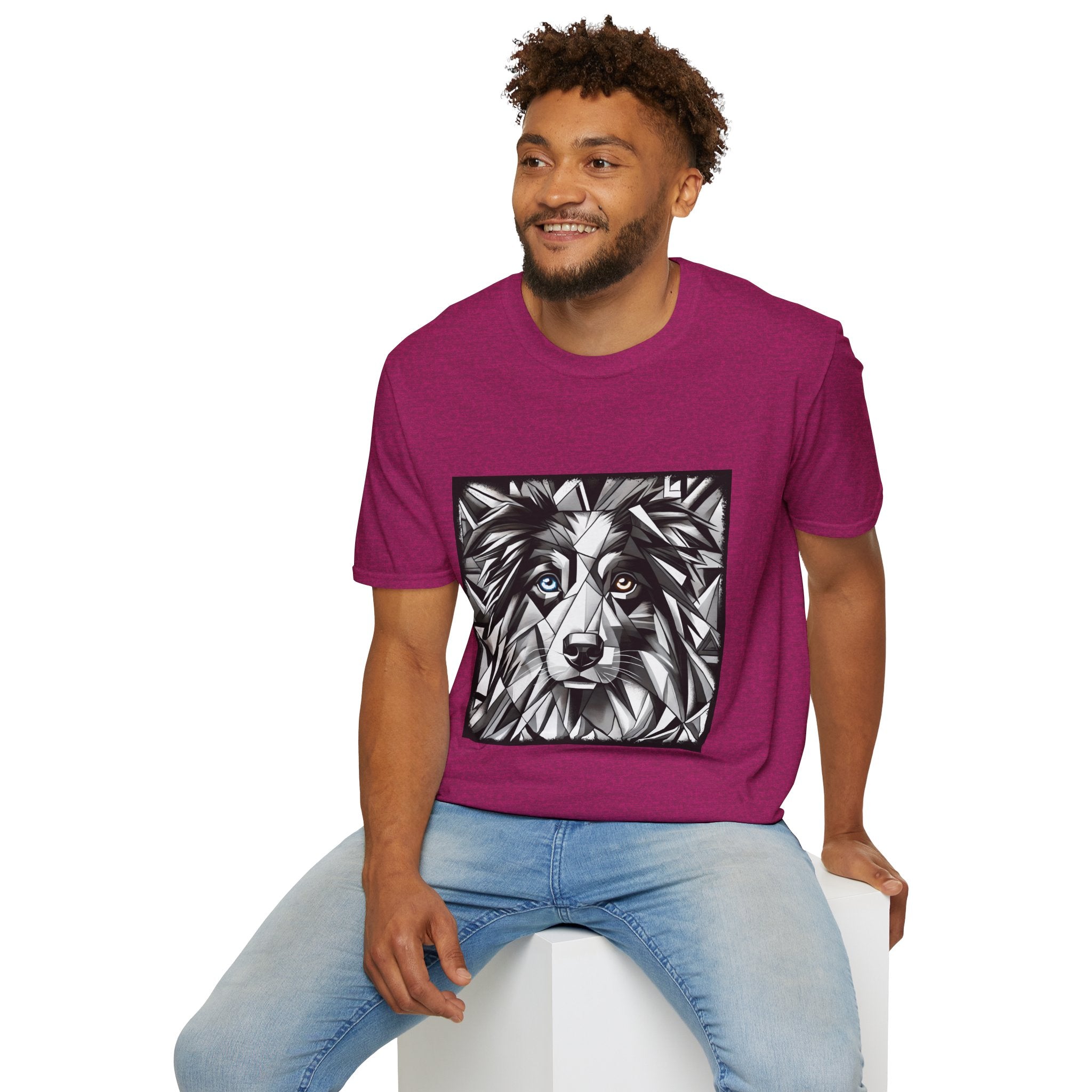 Australian Shepherd Bold Eyes Geometric | Unisex Dog T-Shirt