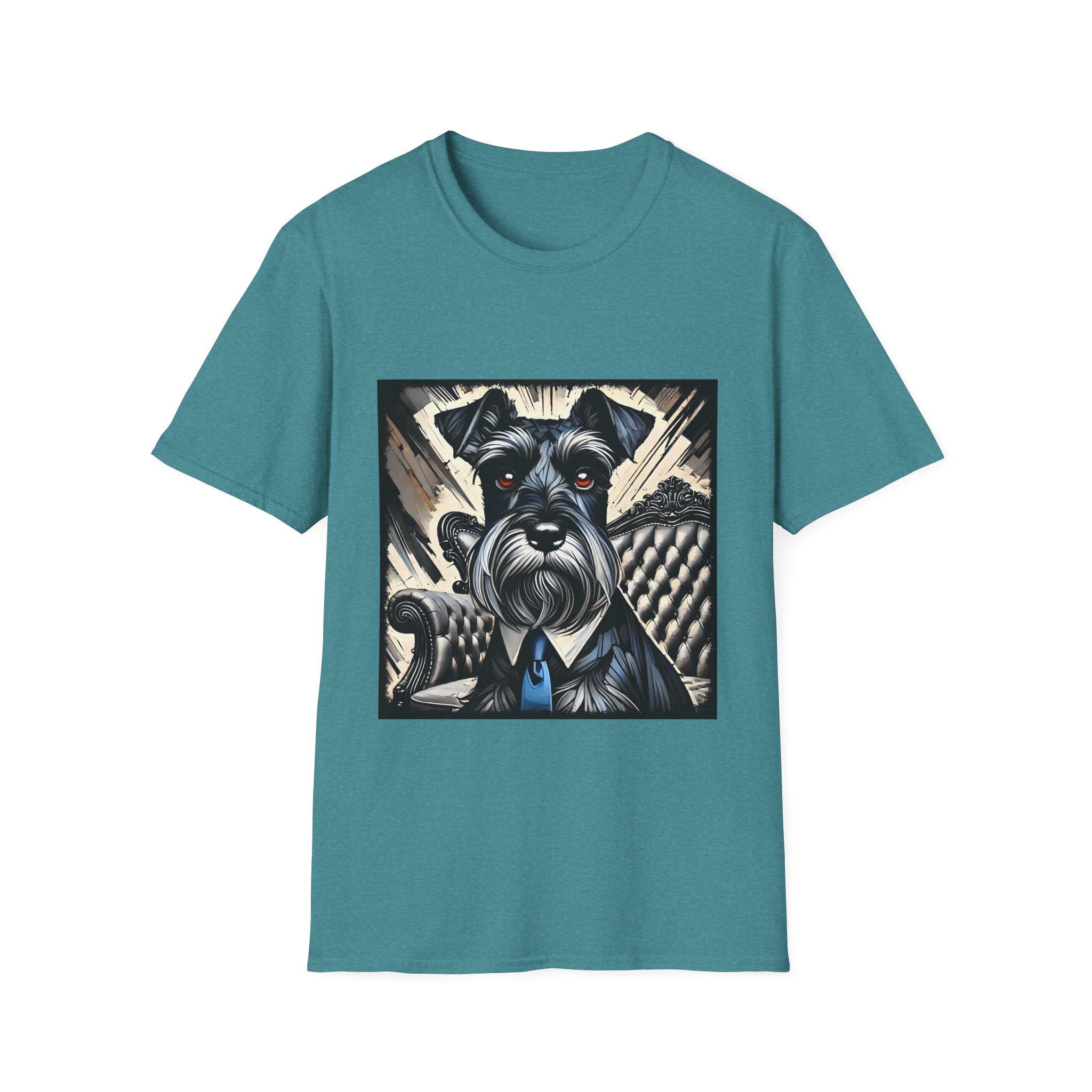 Schnauzer B&W Bold Eyes | Unisex Dog T-Shirt