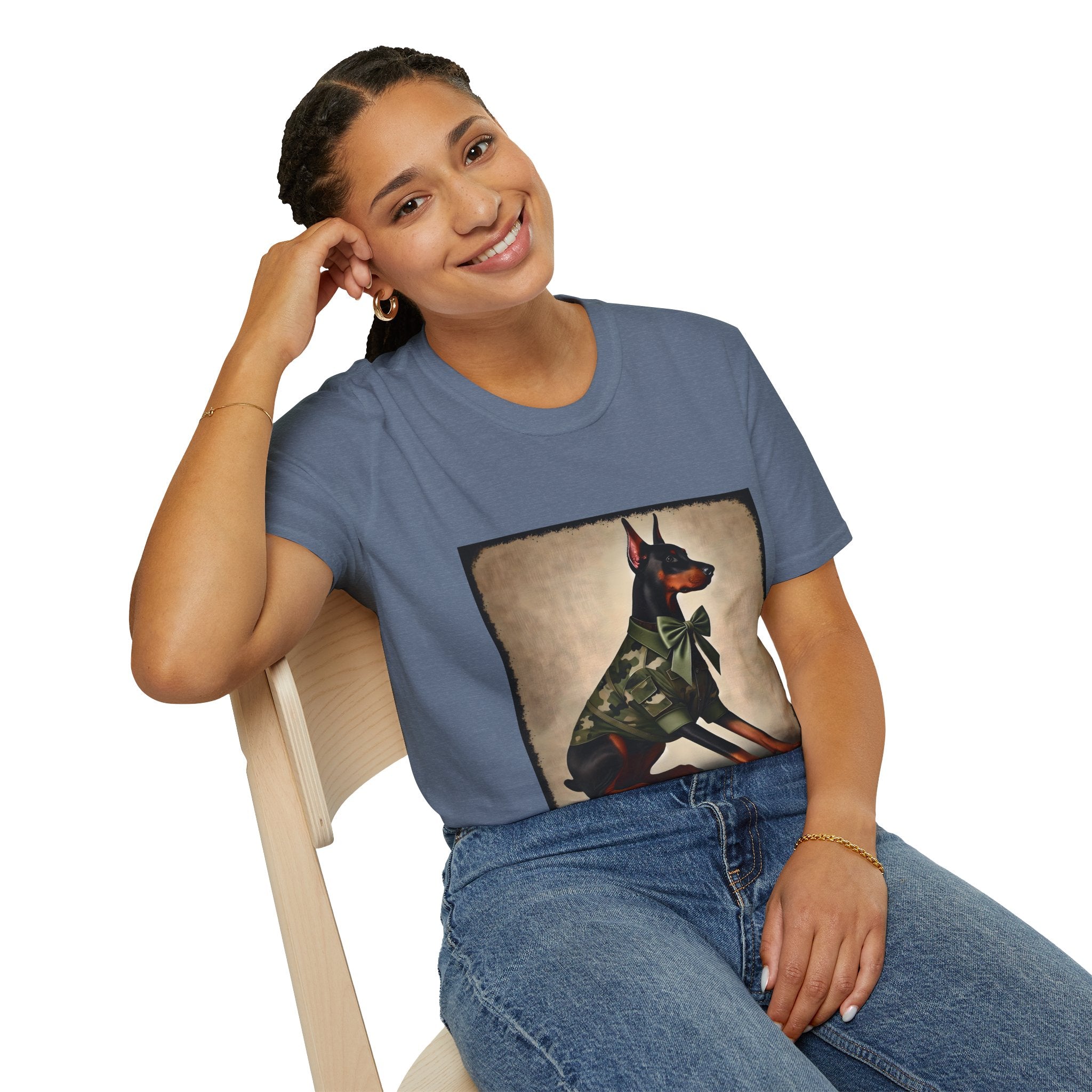 Doberman Pinscher Camo Cutie | Unisex Dog T-Shirt