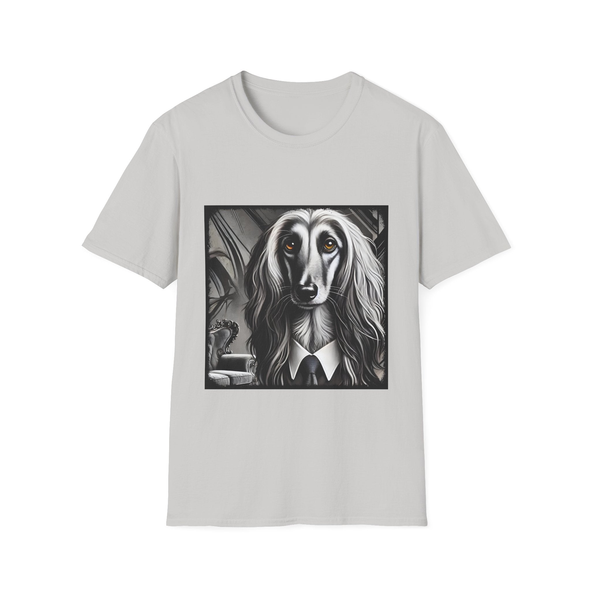 Afghan Hound B&W Bold Eyes | Unisex Dog T-Shirt