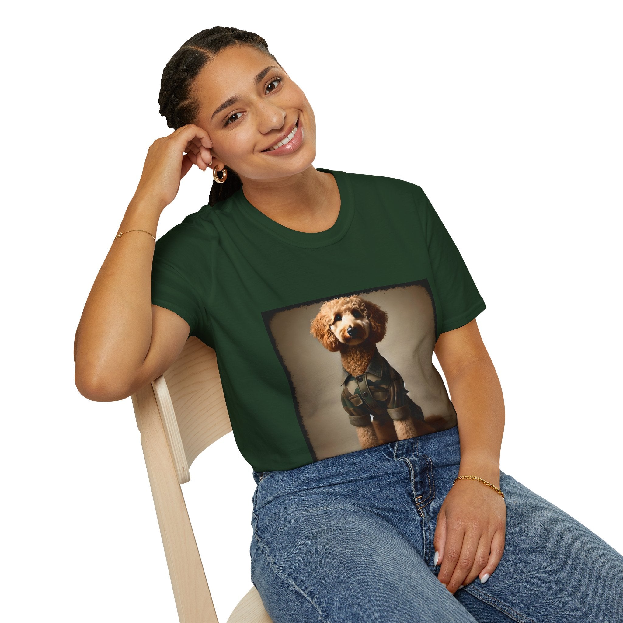 Goldendoodle Green Camo Cutie | Unisex Dog T-Shirt
