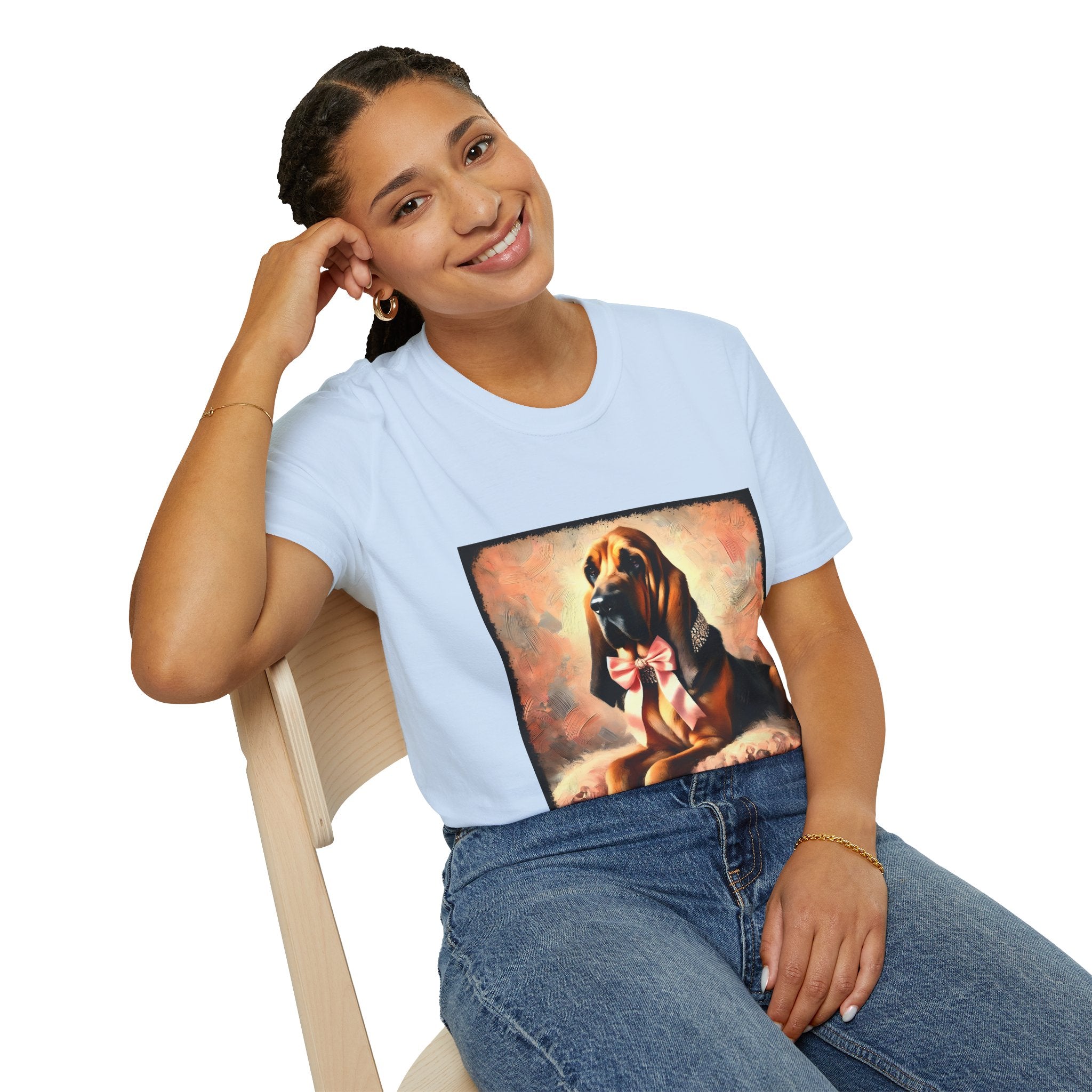 Bloodhound Poised Classic | Unisex Dog T-Shirt