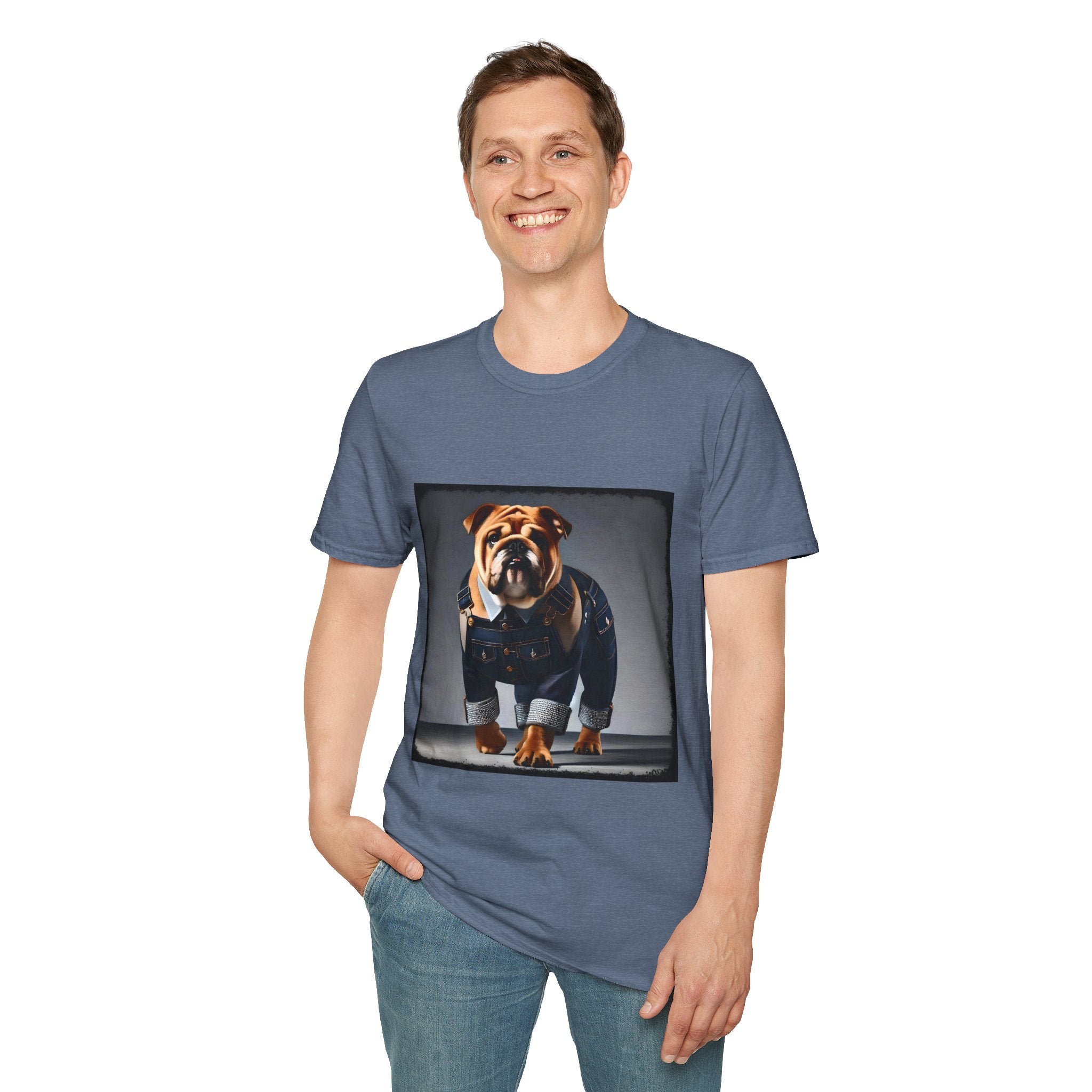 Bulldog Denim Dream | Unisex Dog T-Shirt