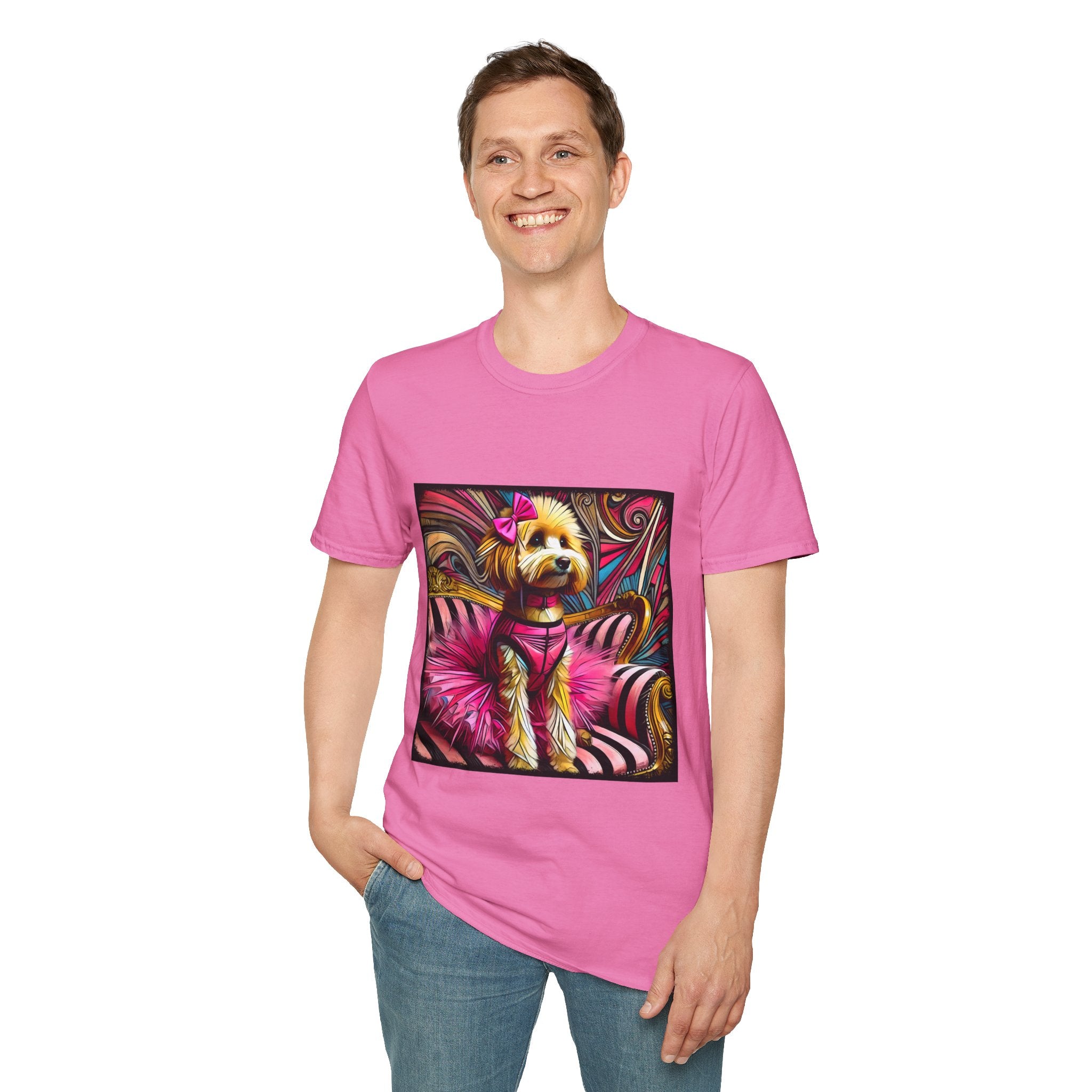 Goldendoodle Pink Rocker | Unisex Dog T-Shirt