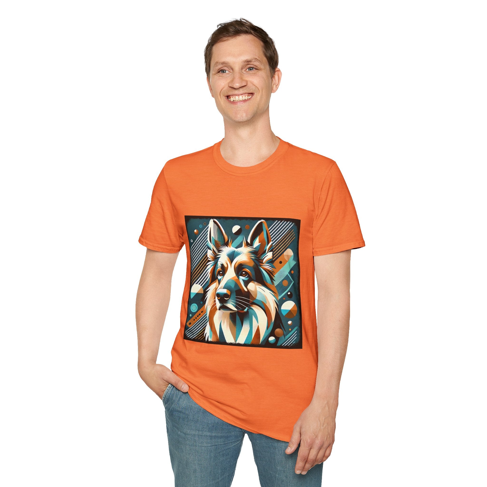 German Shepherd Vibrant Geometric | Unisex Dog T-Shirt