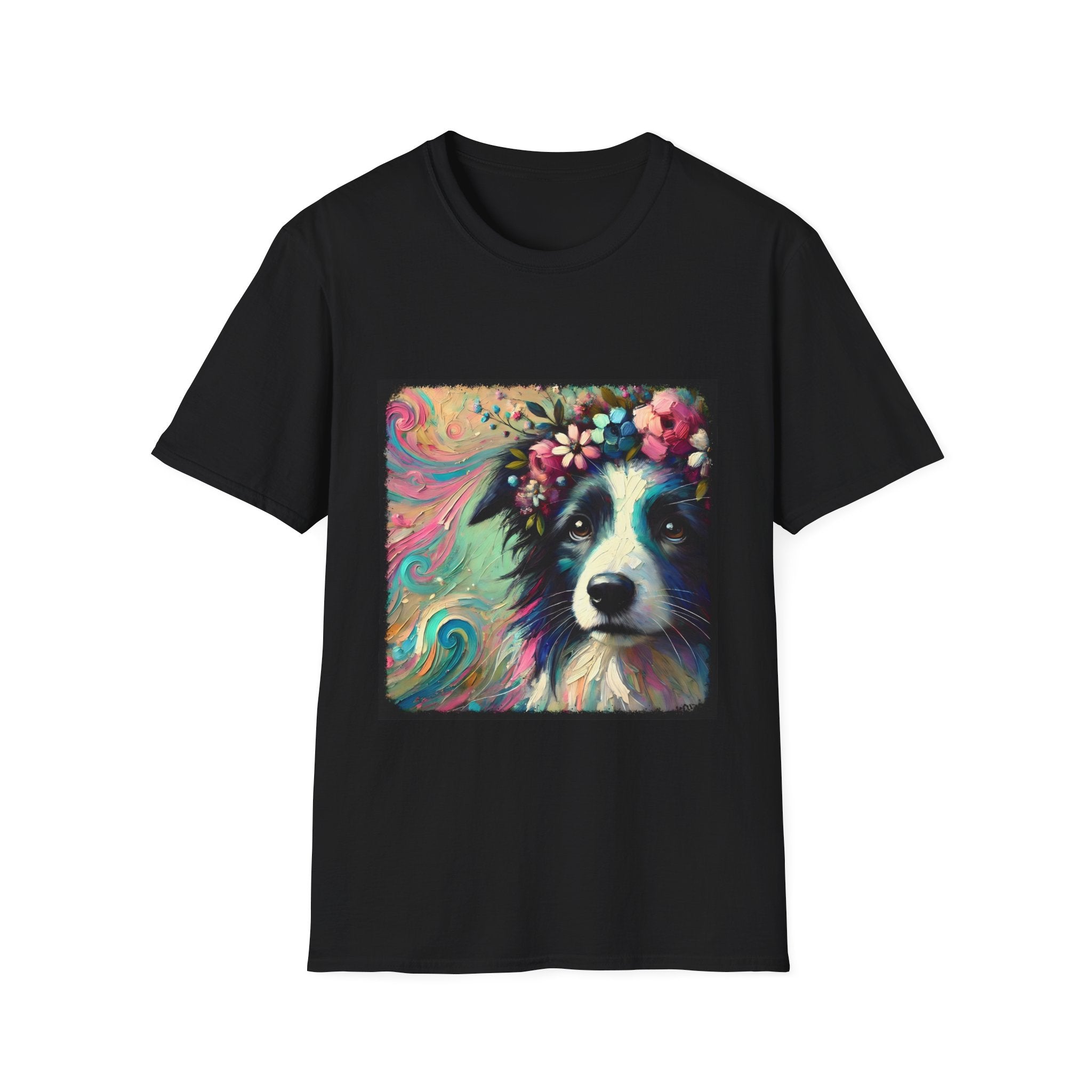 Border Collie Pastel Flower Classic | Unisex Dog T-Shirt