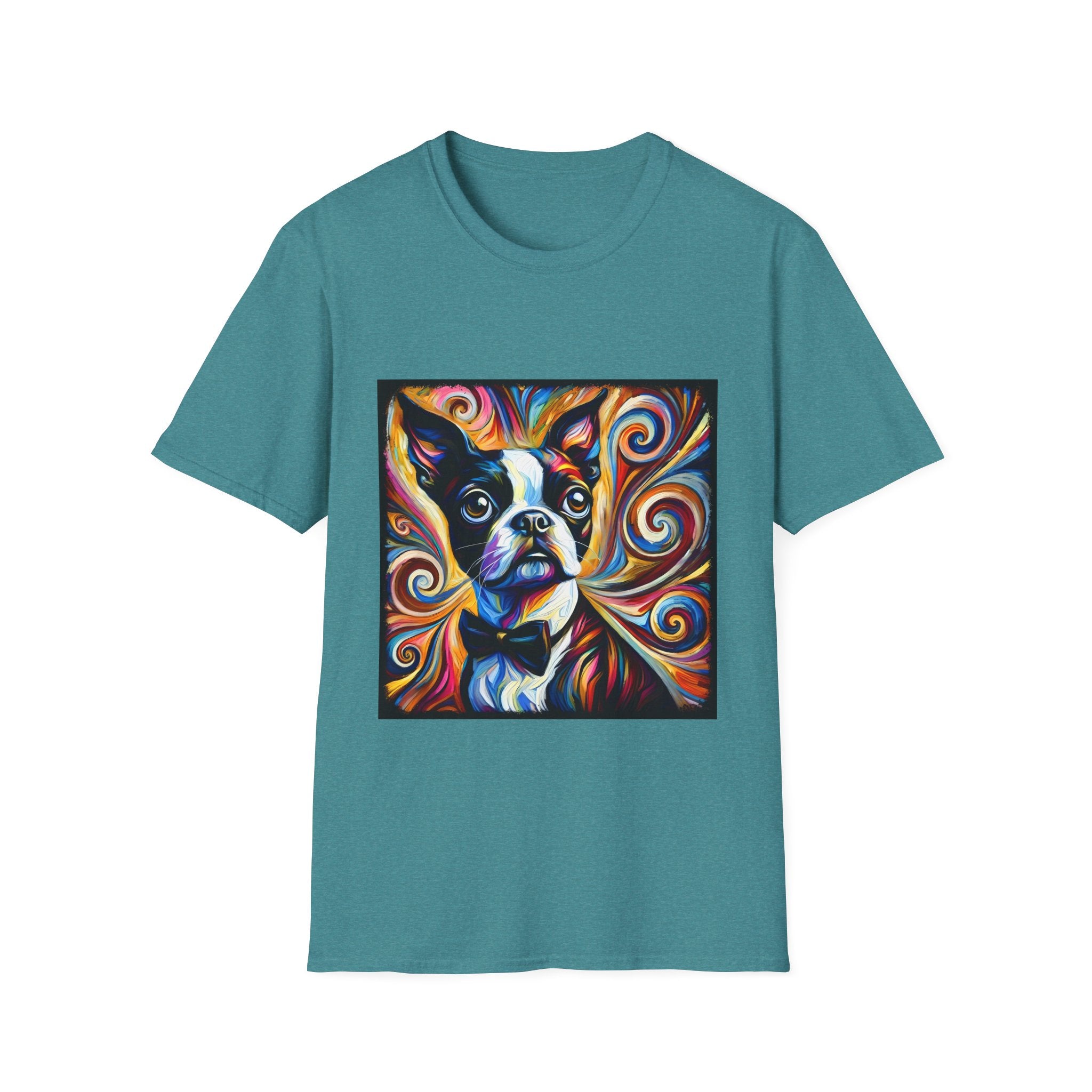 Boston Terrier Bowtie Swirl | Unisex Dog T-Shirt